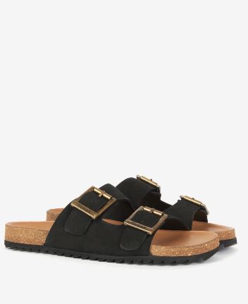 Barbour Allegra Two Strap Sandals Black - Image 3