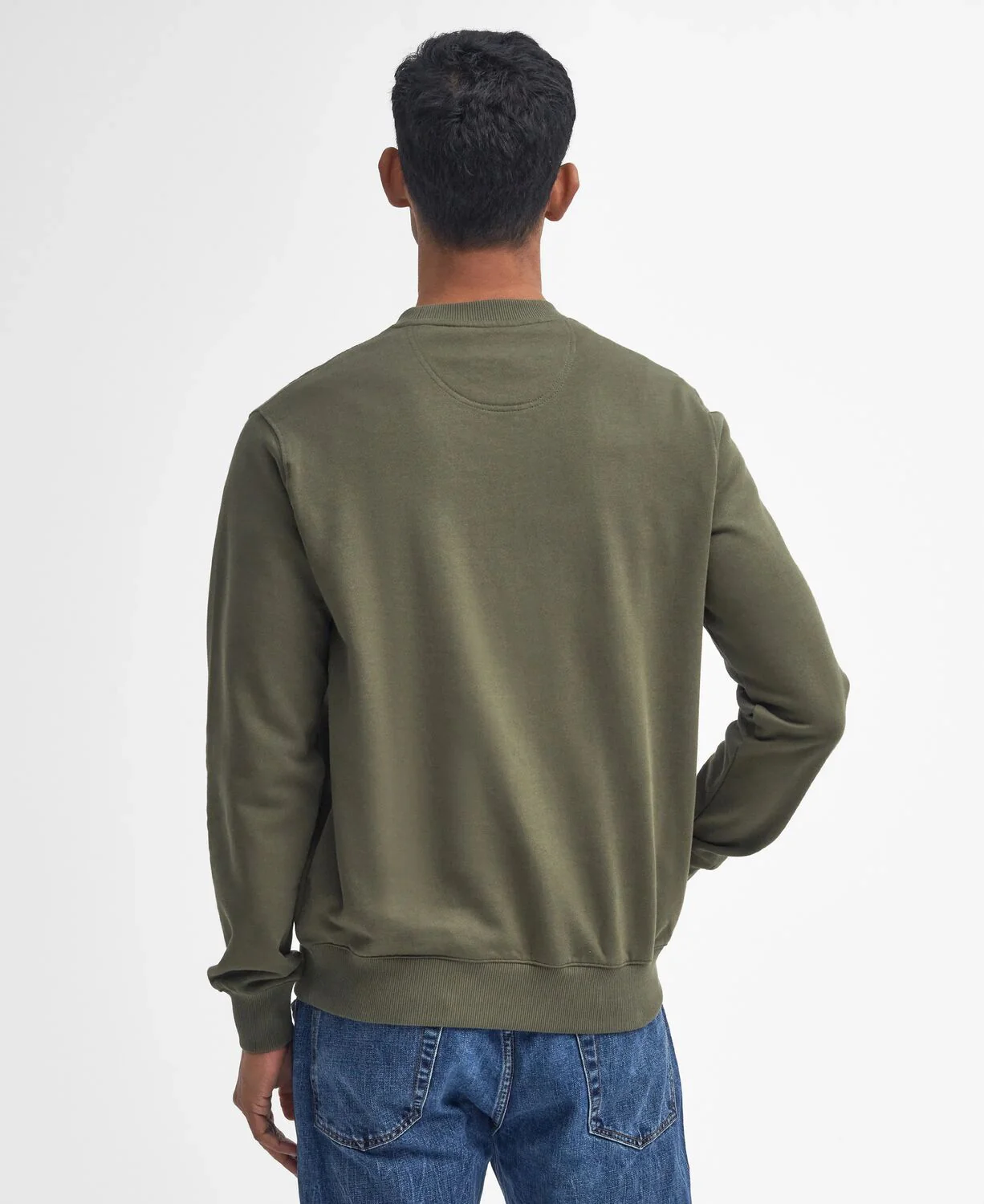 Barbour Beckhill Crew Neck Sweatshirt Mid Olive - Image 2