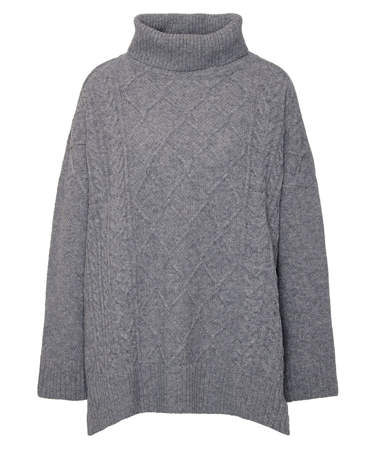 Barbour Burne Cape Knit Jumper Grey Marl - Image 6