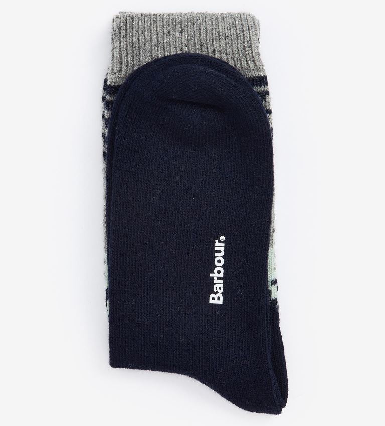 Barbour Camille Ladies Fair Isle Socks Loden - Image 2