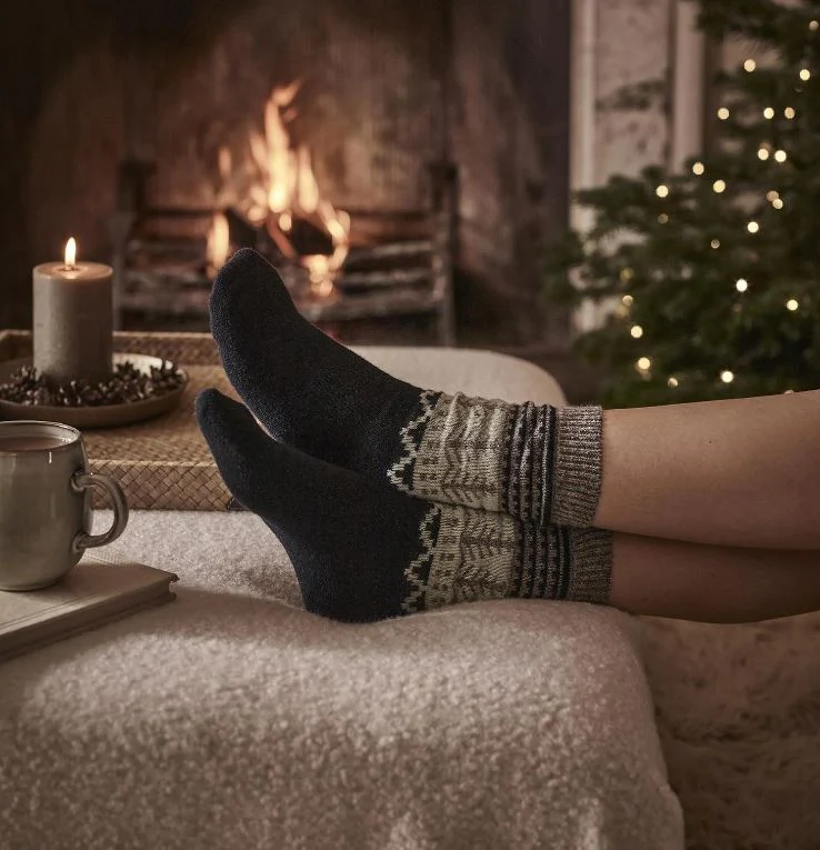 Barbour Camille Ladies Fair Isle Socks Loden - Image 3
