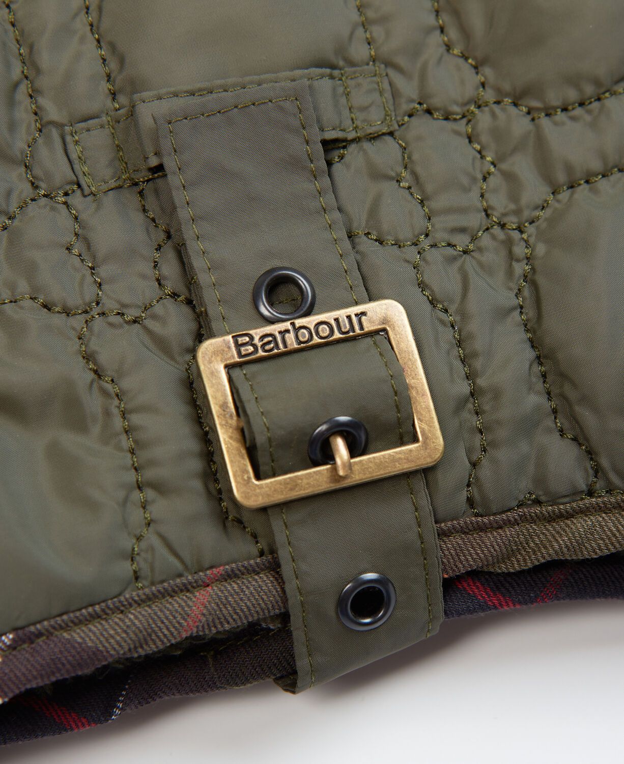 Barbour Dog Bone Quilted Dog Coat Dark Olive - Image 5