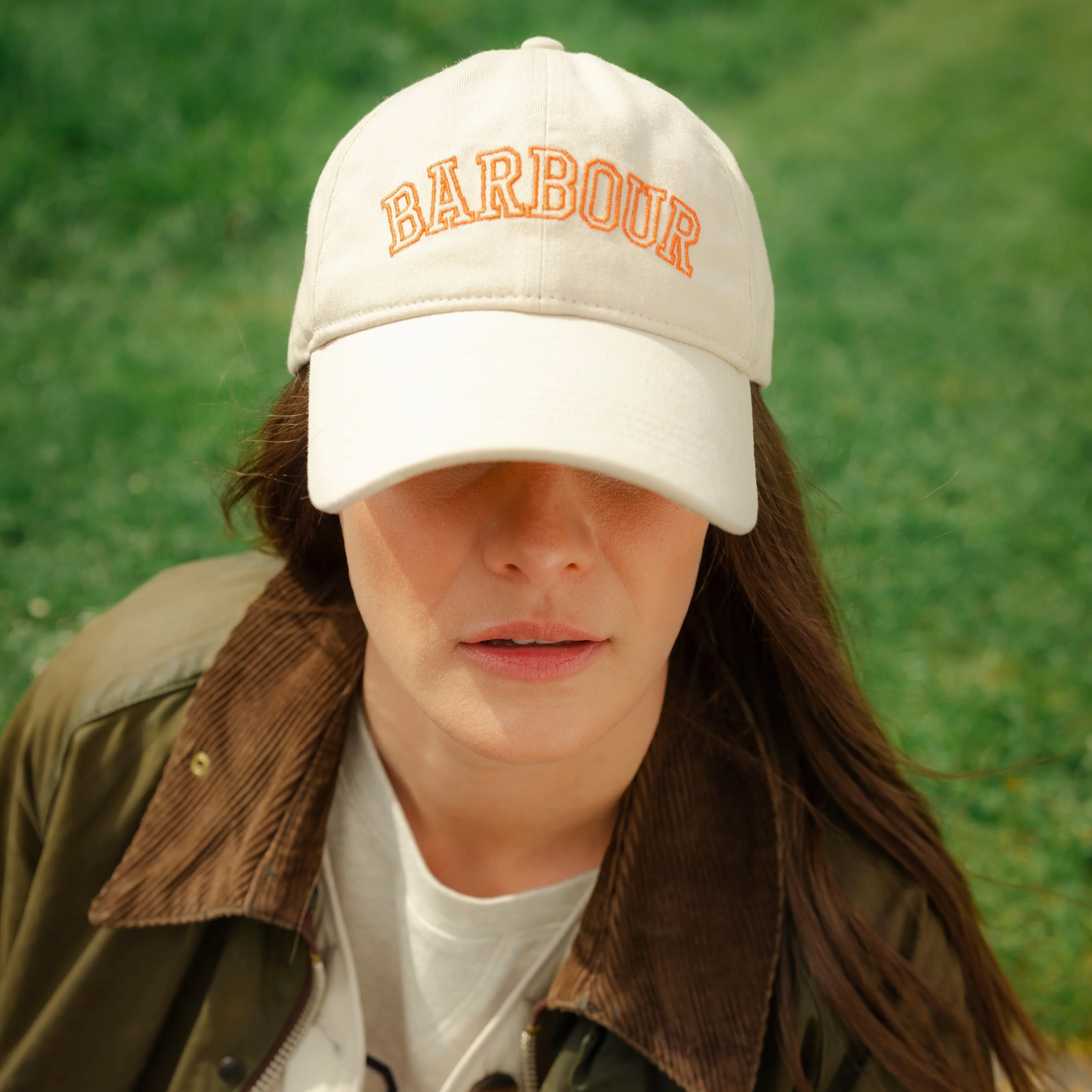 Barbour Emily Sports Cap Parchment-Apricot Crush - Image 2