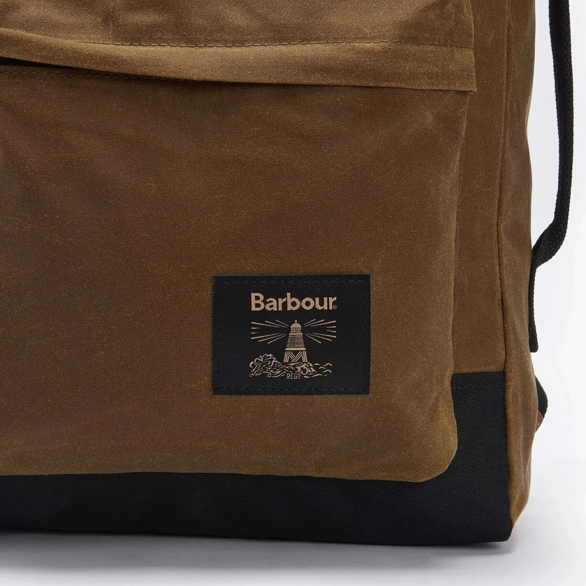 Barbour Field Waxed Backpack Tan-Black - Image 7
