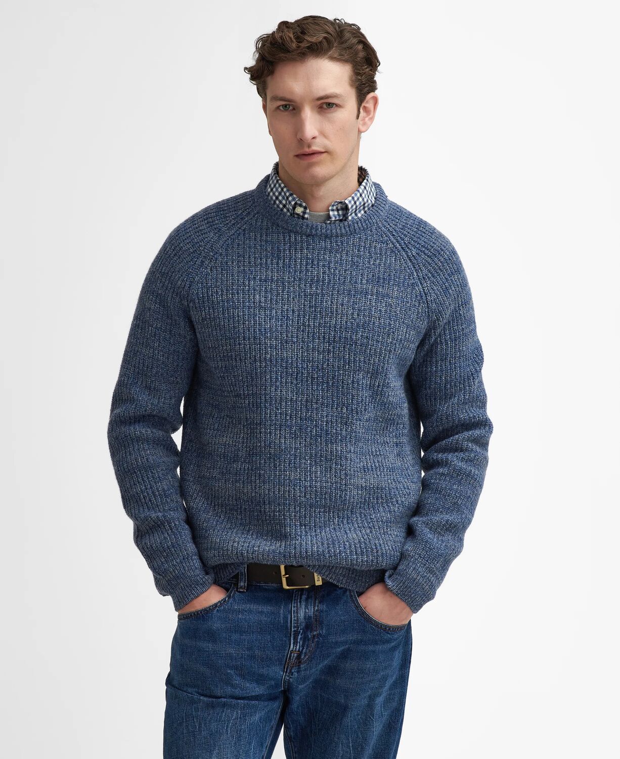 Barbour Horseford Crew Knit Jumper River Blue - Image 5