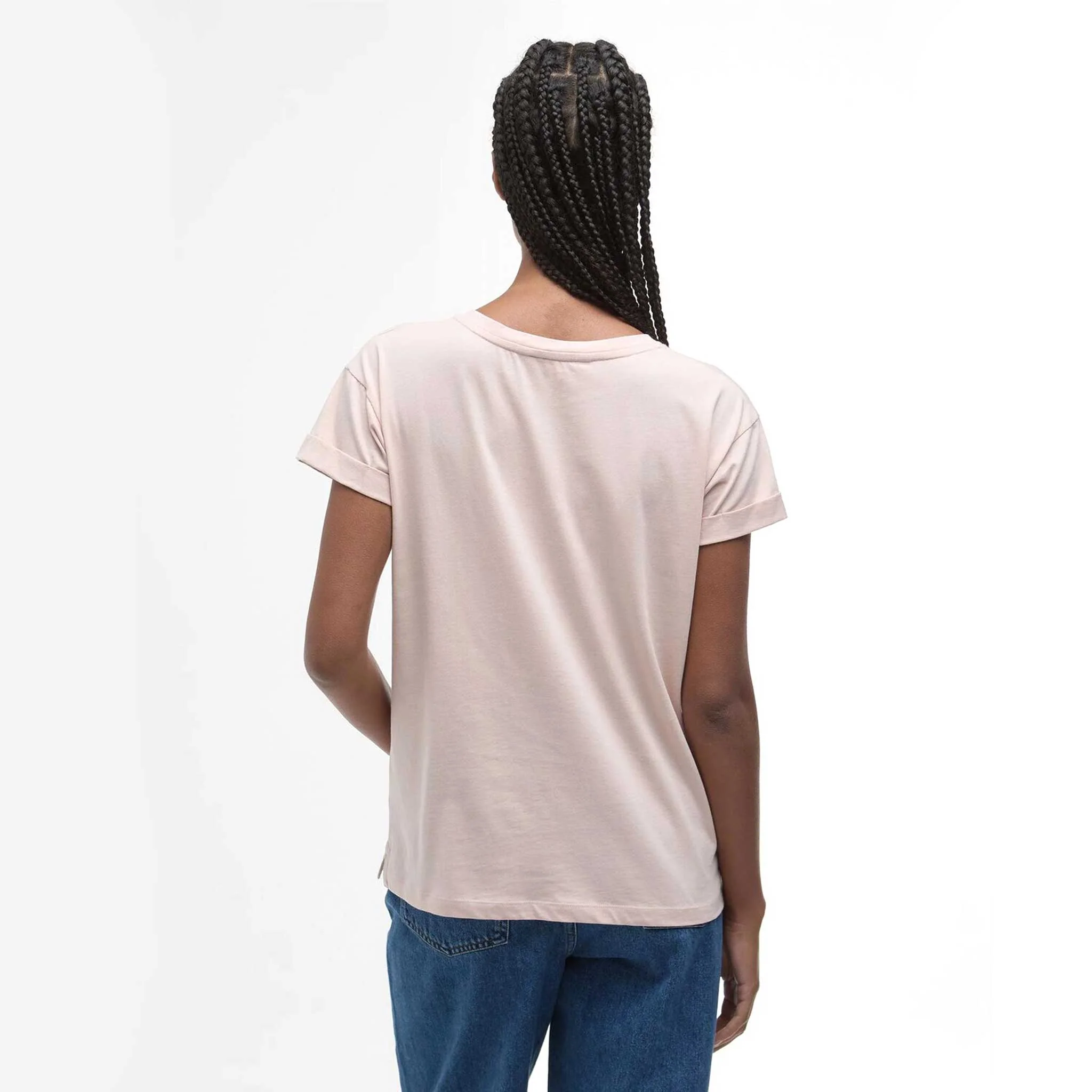 Barbour Kenmore Relaxed Fit Log T-Shirt Primrose Pink - Image 2