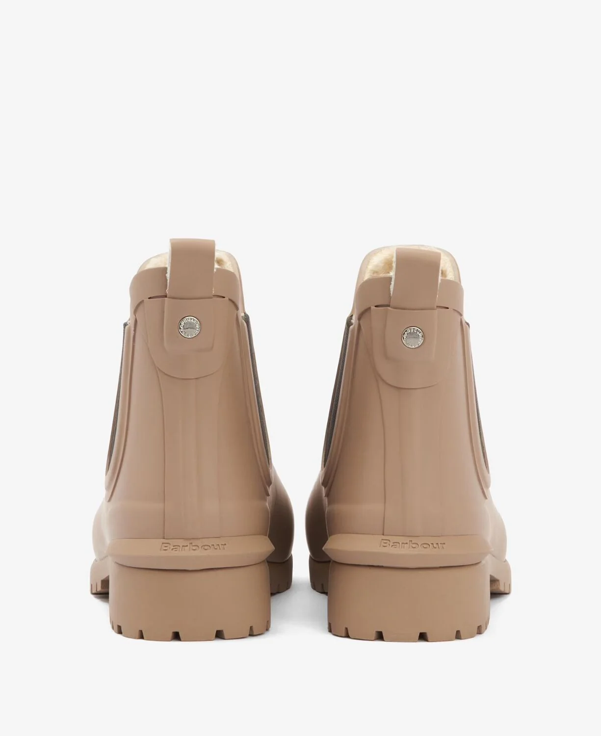 Barbour Kirkton Ladies Chelsea Wellington Boots Putty - Image 3