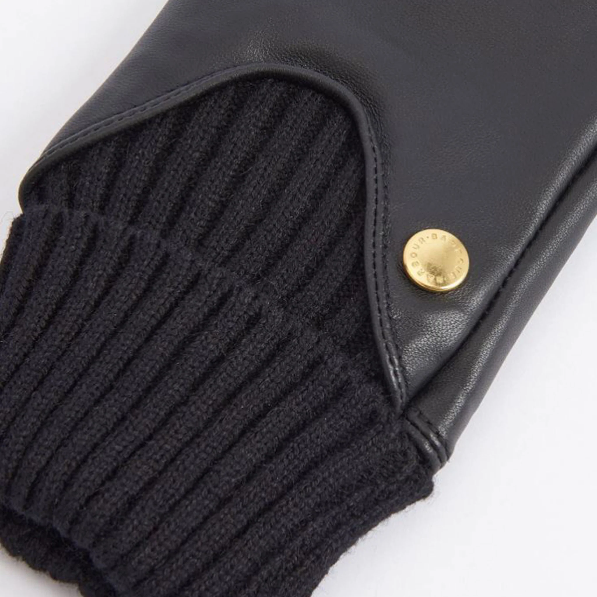 Barbour Ladies Deanna Leather Gloves Classic Black - Image 2