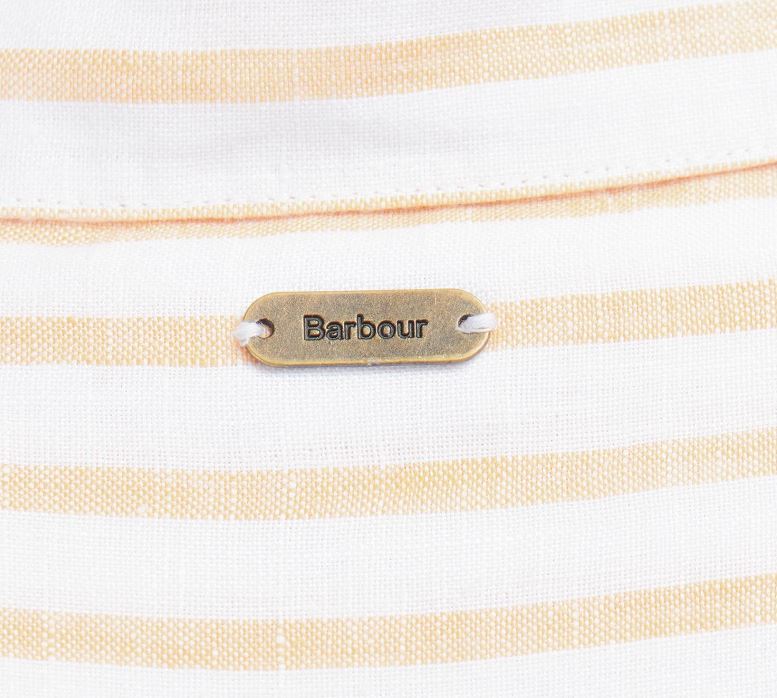 Barbour Marine Ladies Pure Linen Shirt Papaya - Image 7