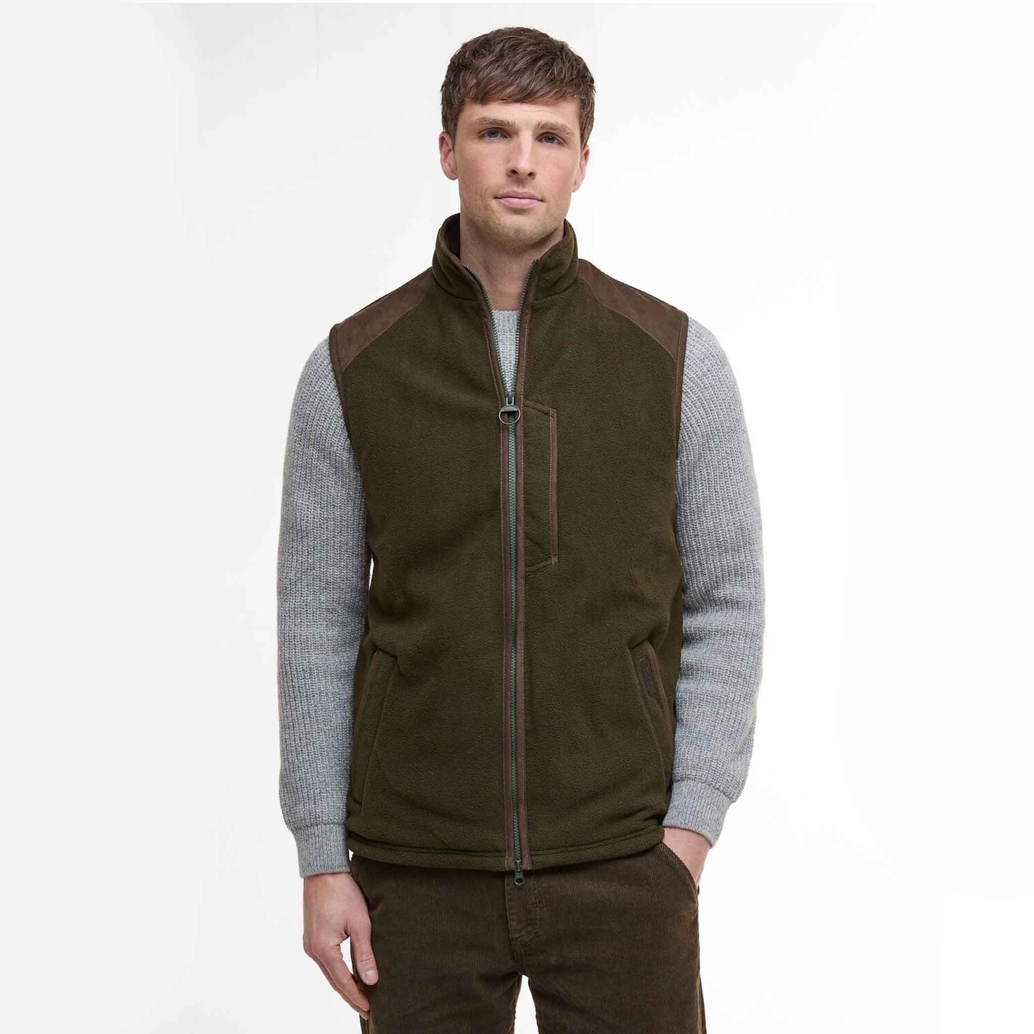 Barbour Men's Active Fleece Gilet Olive - Image 4