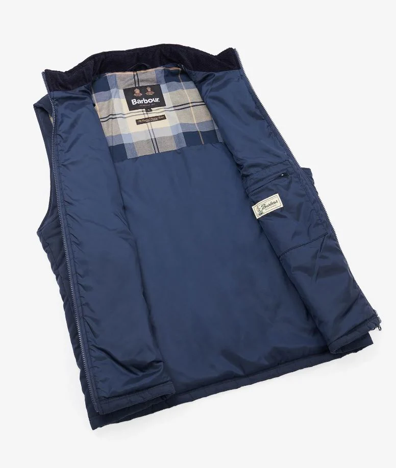 Barbour Men's Kurt Gilet Navy-River Birch Tartan - Image 2