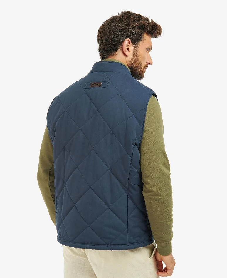 Barbour Men's Kurt Gilet Navy-River Birch Tartan - Image 3