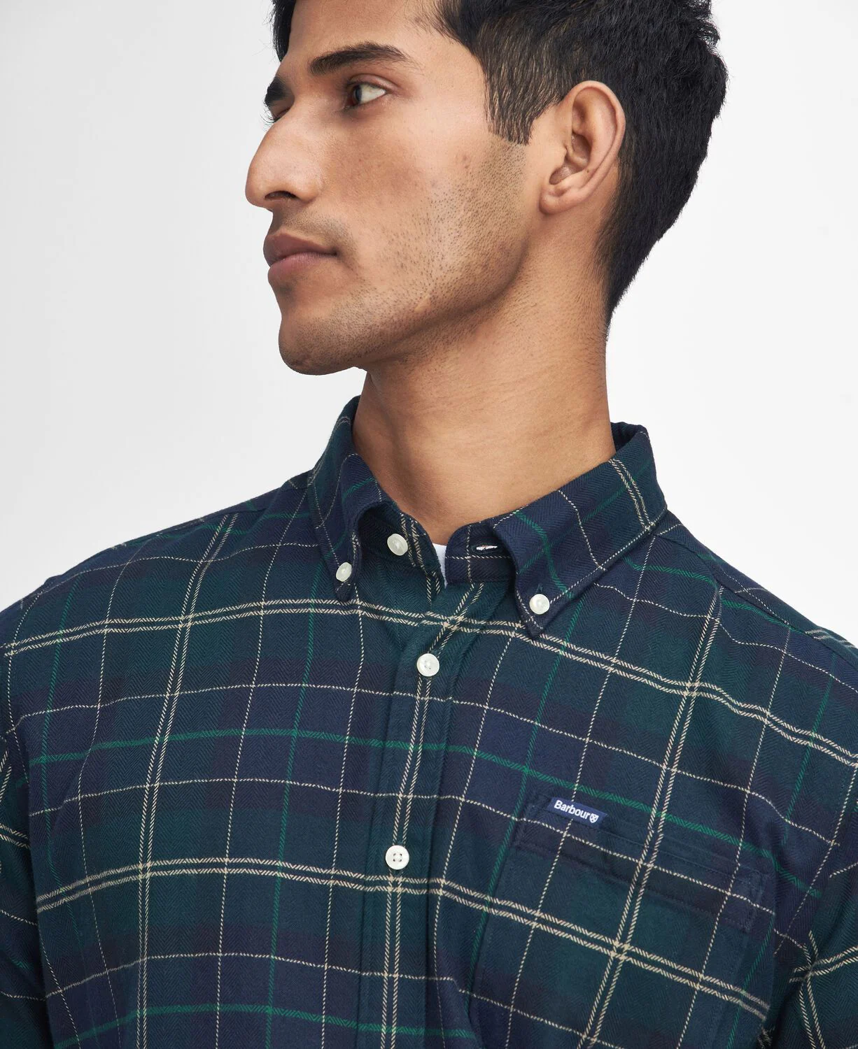 Barbour Men's Kyeloch Check Shirt Green Loch - Image 3