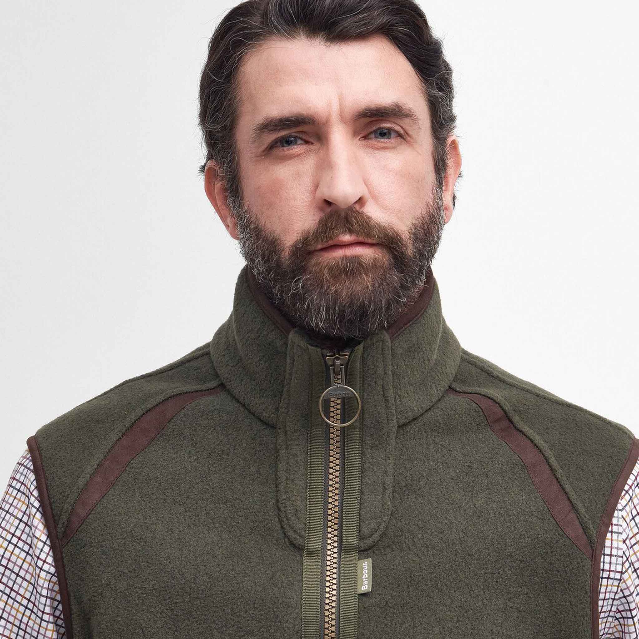 Barbour Men's Langdale Fleece Gilet Olive - Image 3