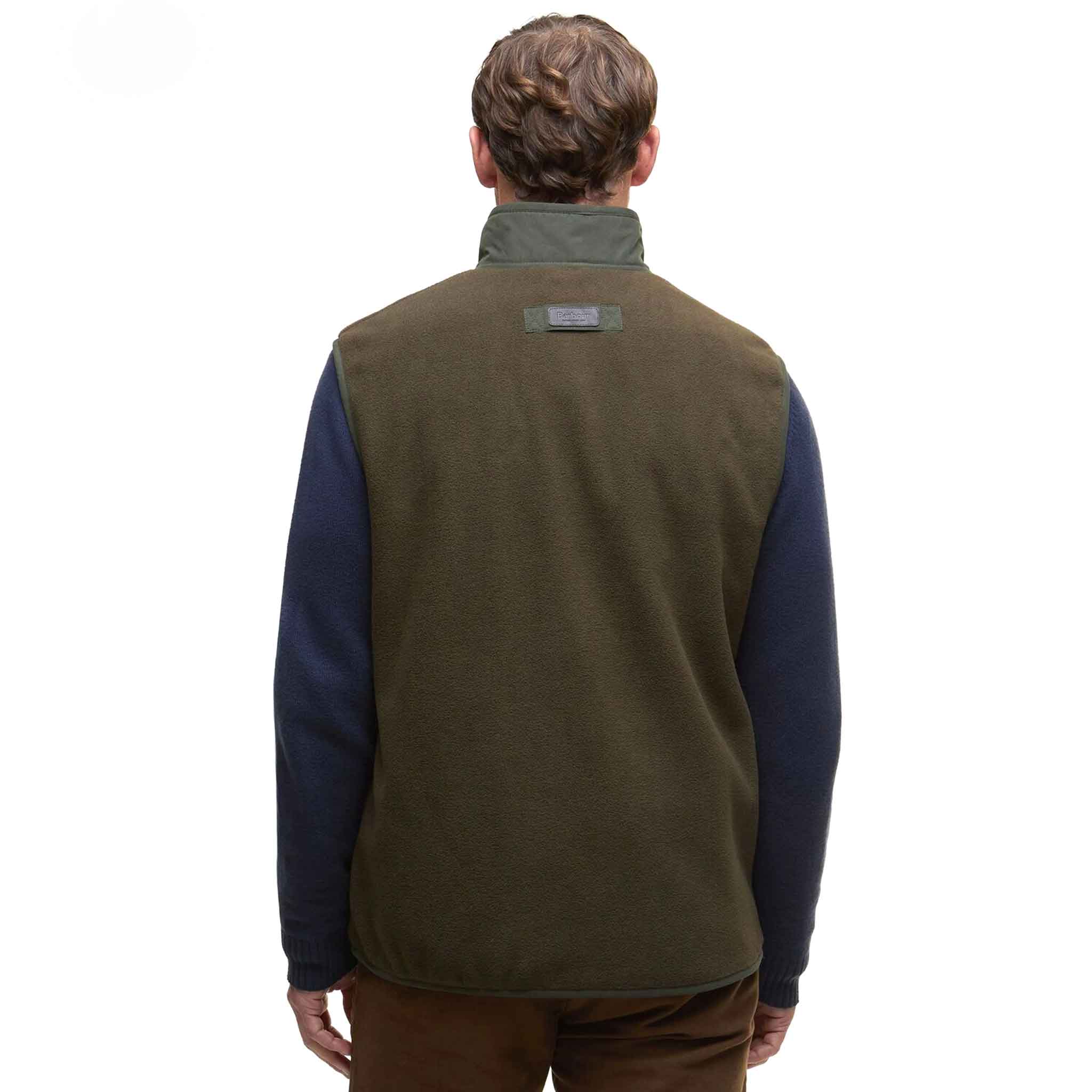 Barbour Men's Lowich Fleece Gilet Olive - Image 3
