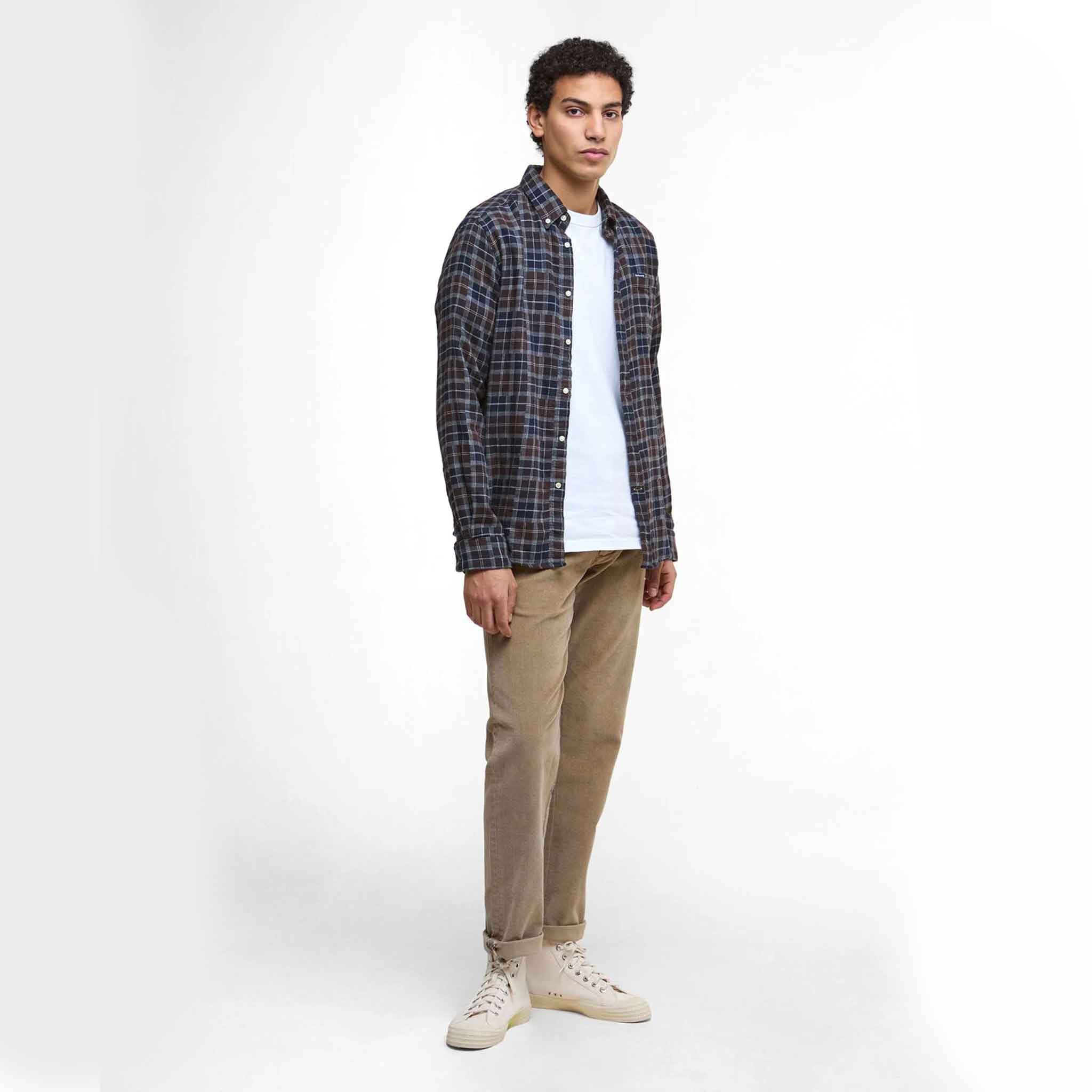 Barbour Men's Stretch Cord Tailored Trousers Washed Stone - Image 2