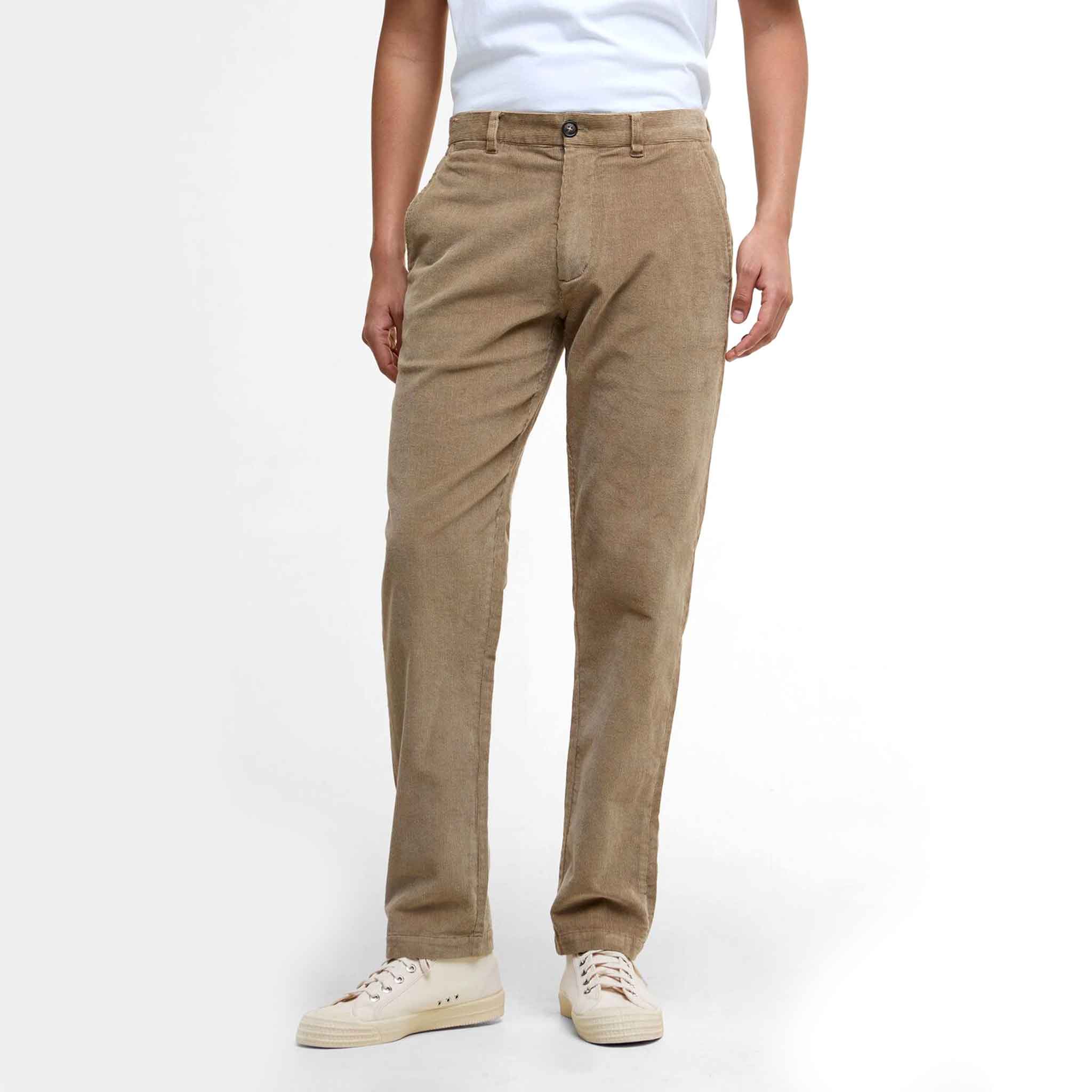 Barbour Men's Stretch Cord Tailored Trousers Washed Stone - Image 3