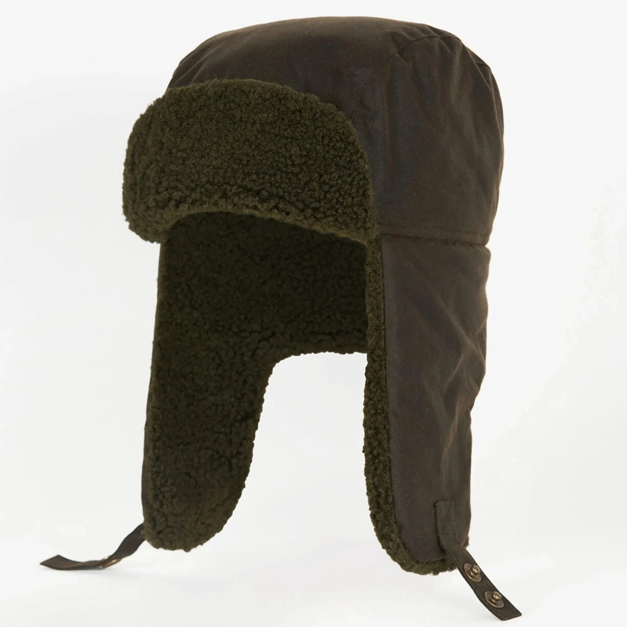 Barbour Morar Waxed Trapper Hat Olive - Image 6