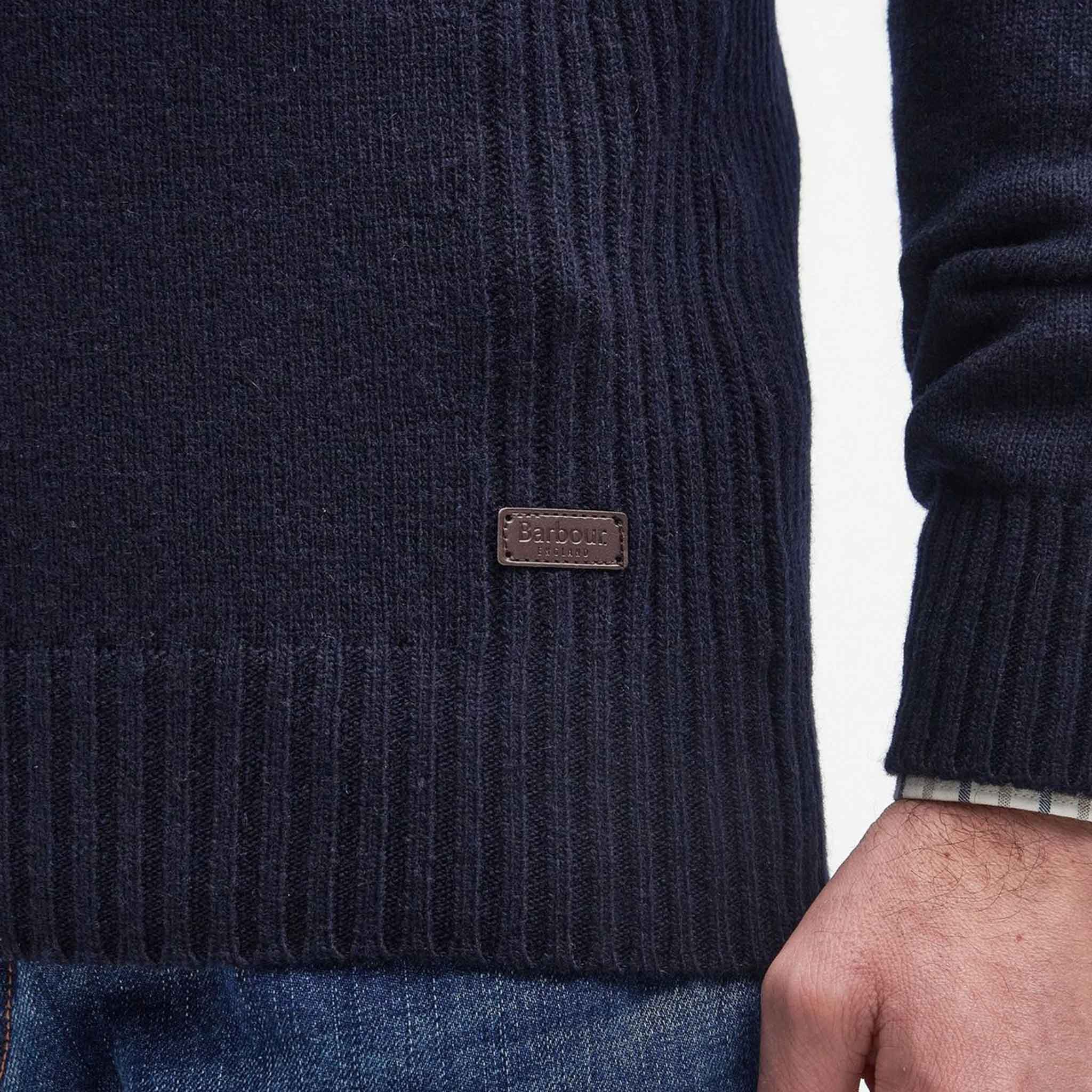 Barbour Nelson Essential Half Zip Jumper Navy - Image 5