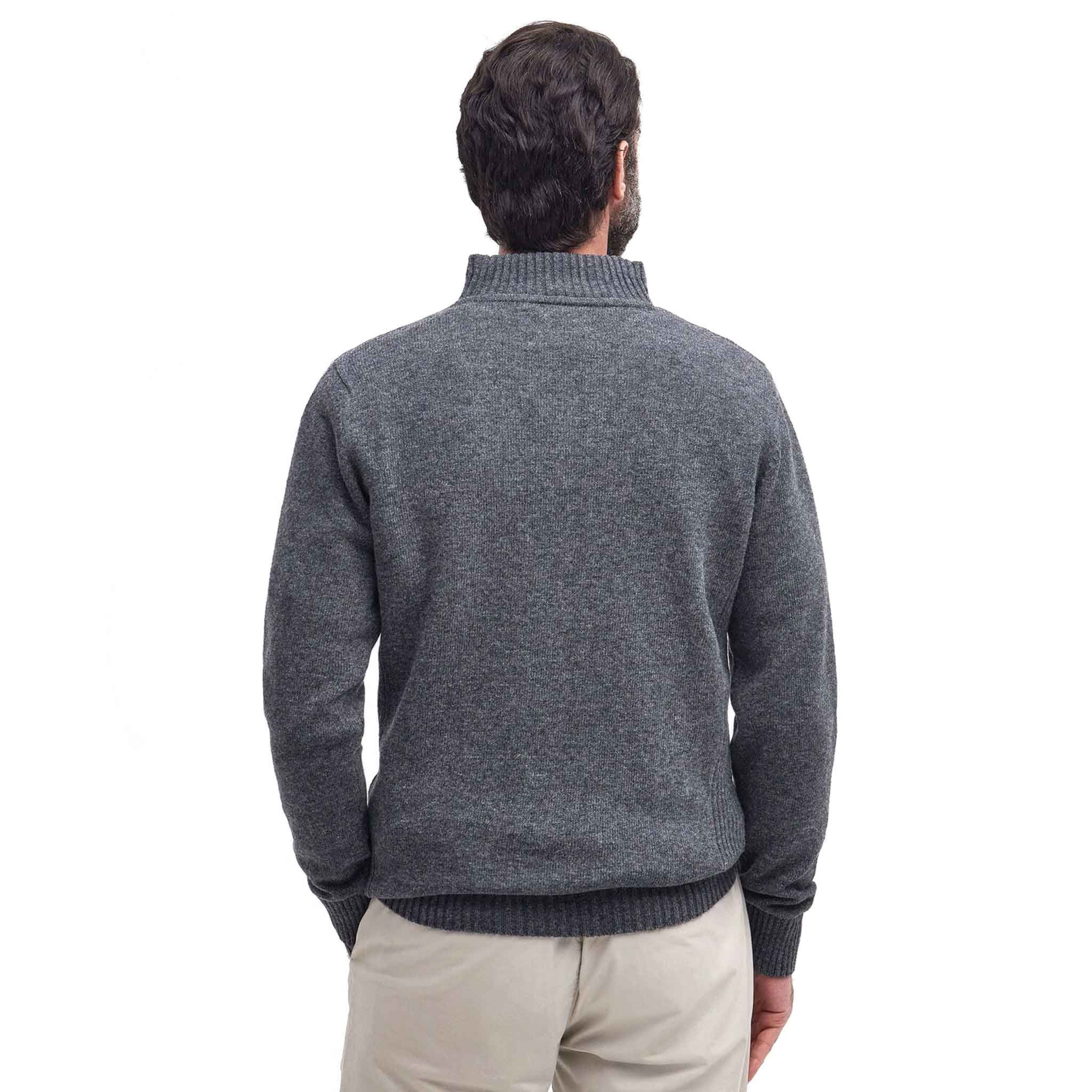 Barbour Nelson Essential Half Zip Jumper Storm Grey - Image 3