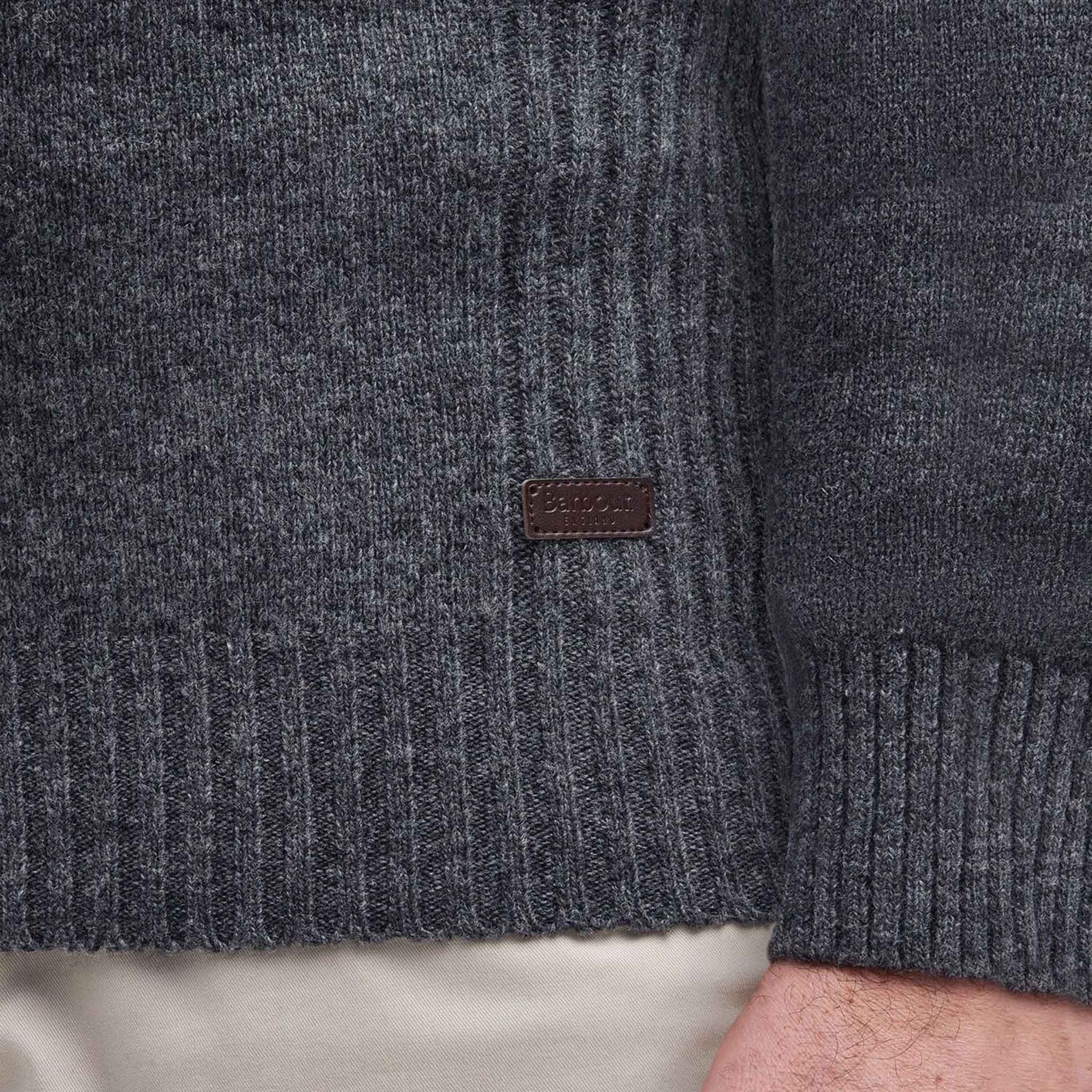 Barbour Nelson Essential Half Zip Jumper Storm Grey - Image 4