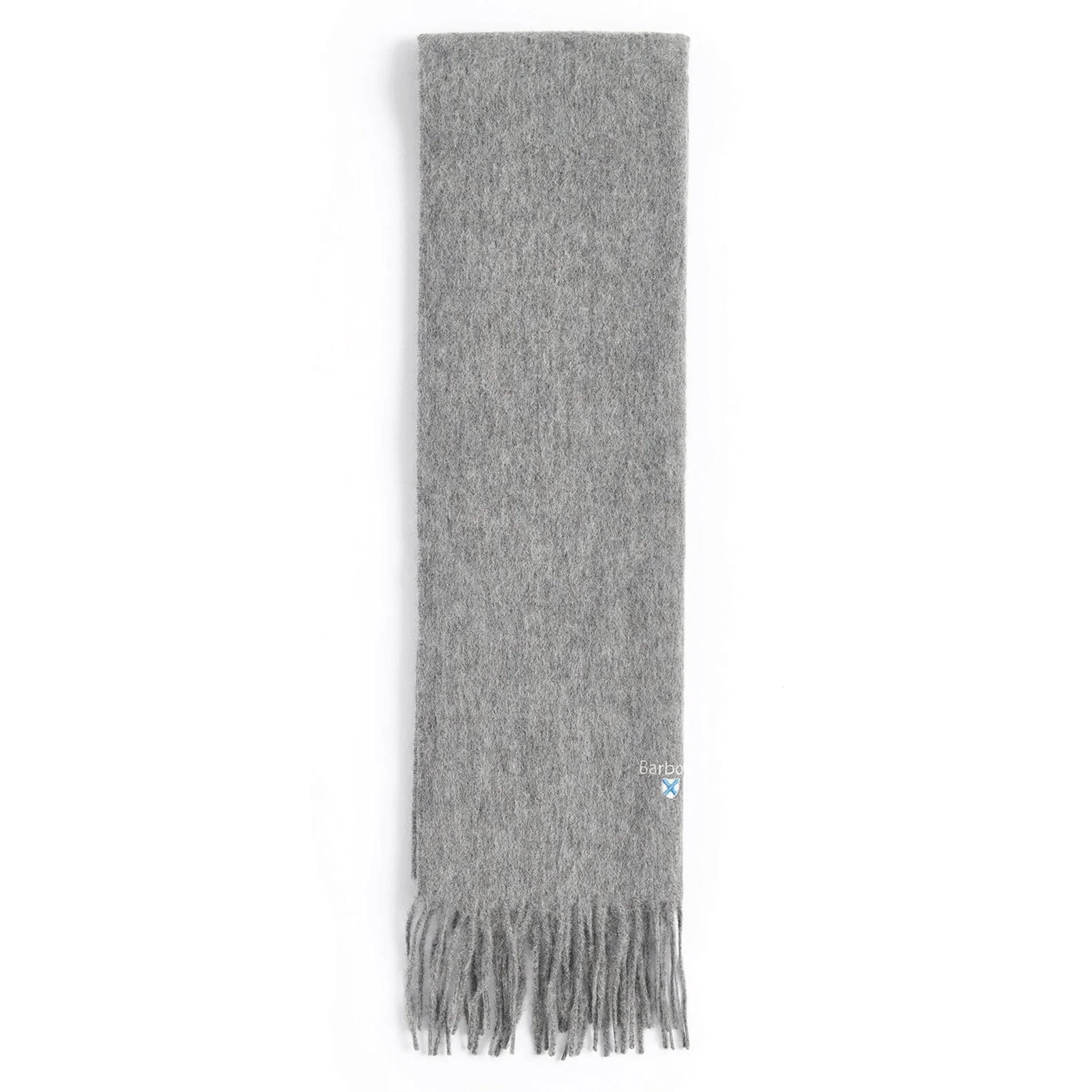 Barbour Plain Lambswool Scarf Light Grey Marl - Image 2