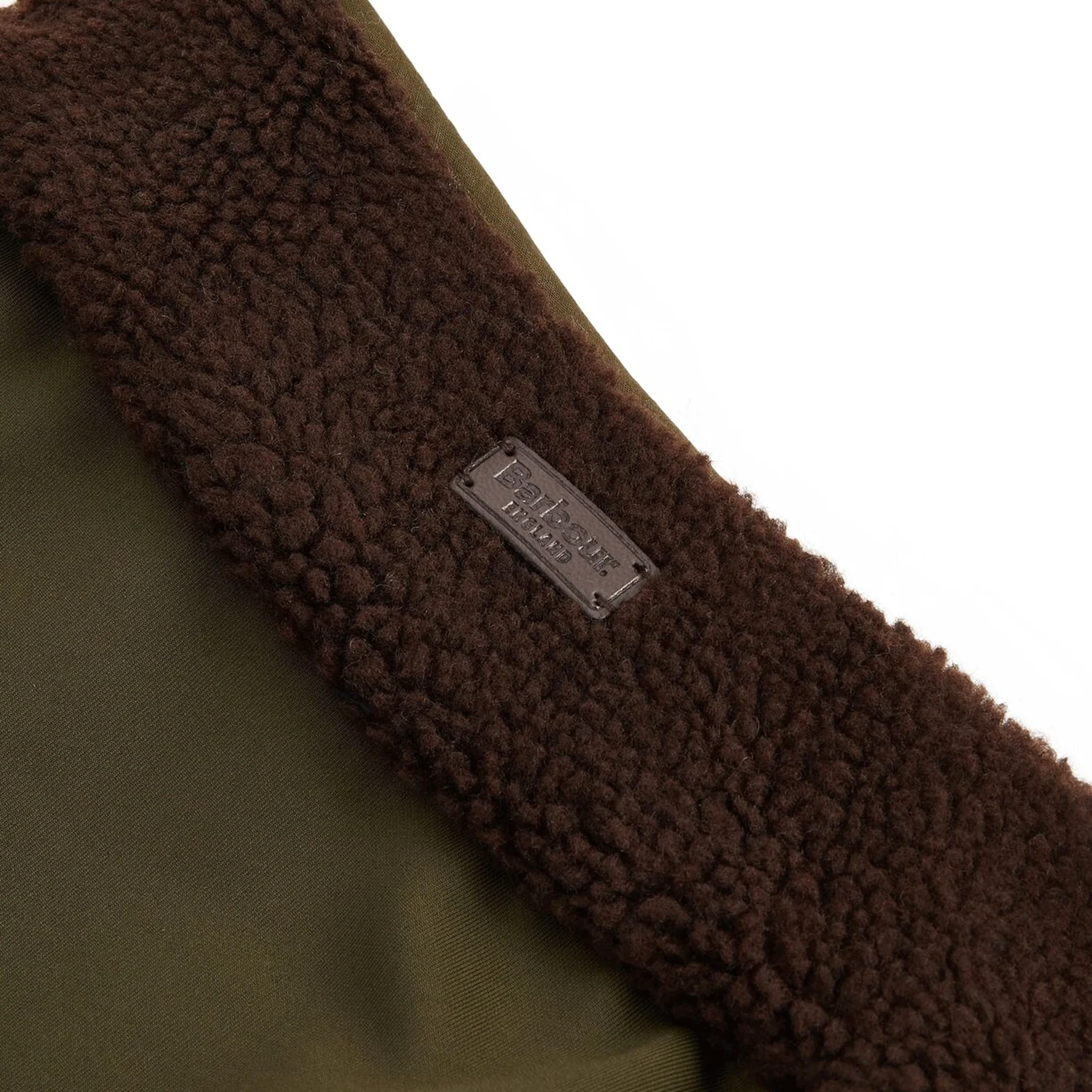 Barbour Reversible Quilted Dog Coat Olive-Brown - Image 5