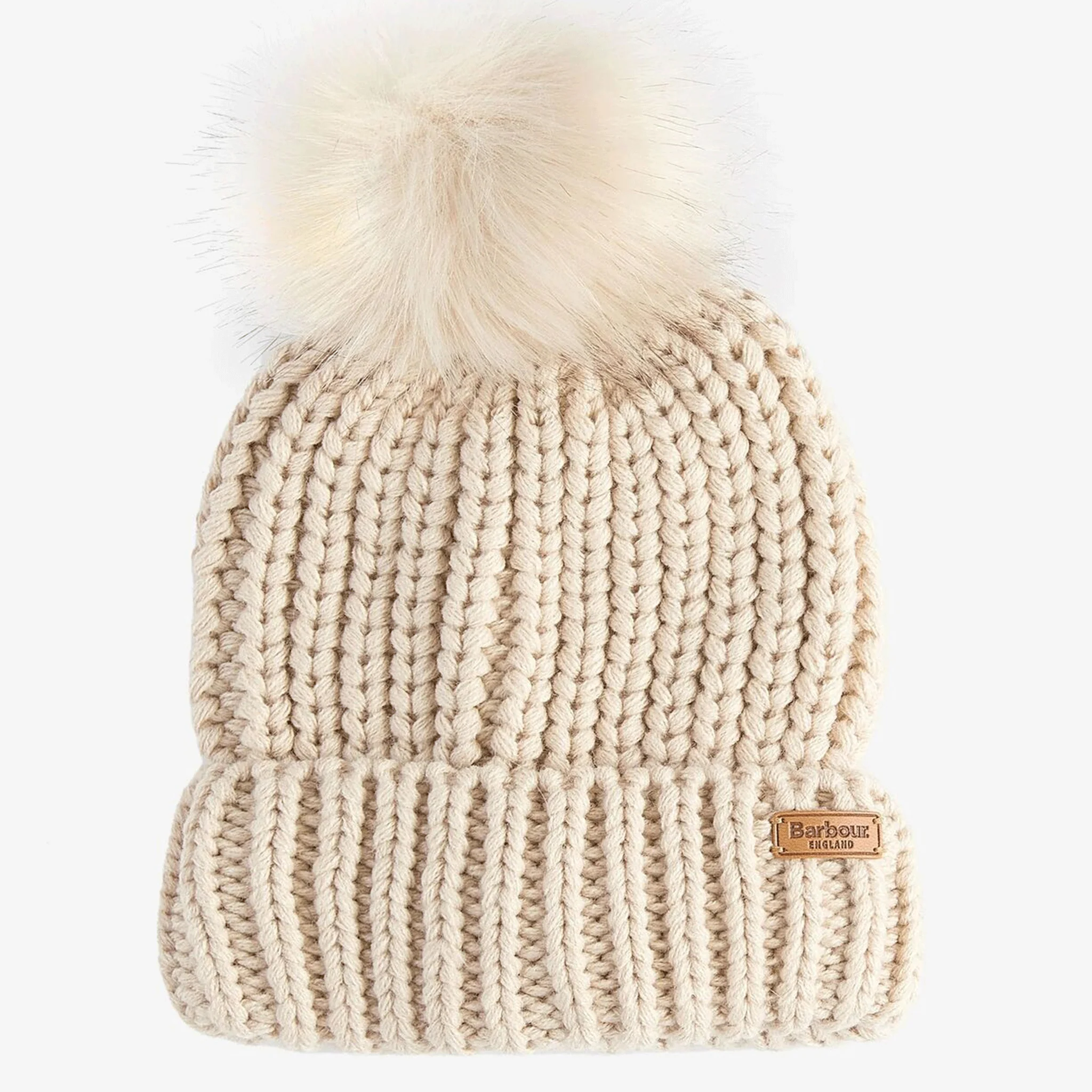 Barbour Saltburn Beanie & Scarf Gift Set Pearl - Image 3