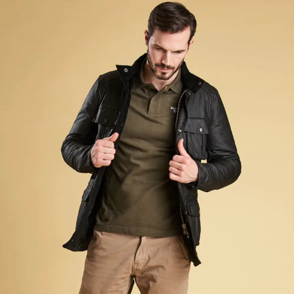 Barbour Sports Polo Shirt Dark Olive - Image 2