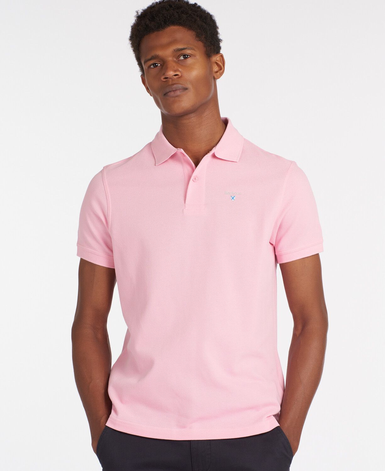 Barbour Sports Polo Shirt Pink - Image 2