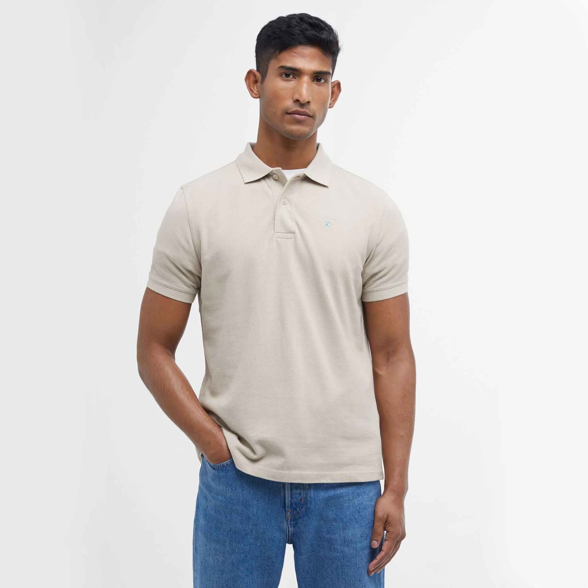 Barbour Sports Tailored Polo Shirt Mist - Image 3