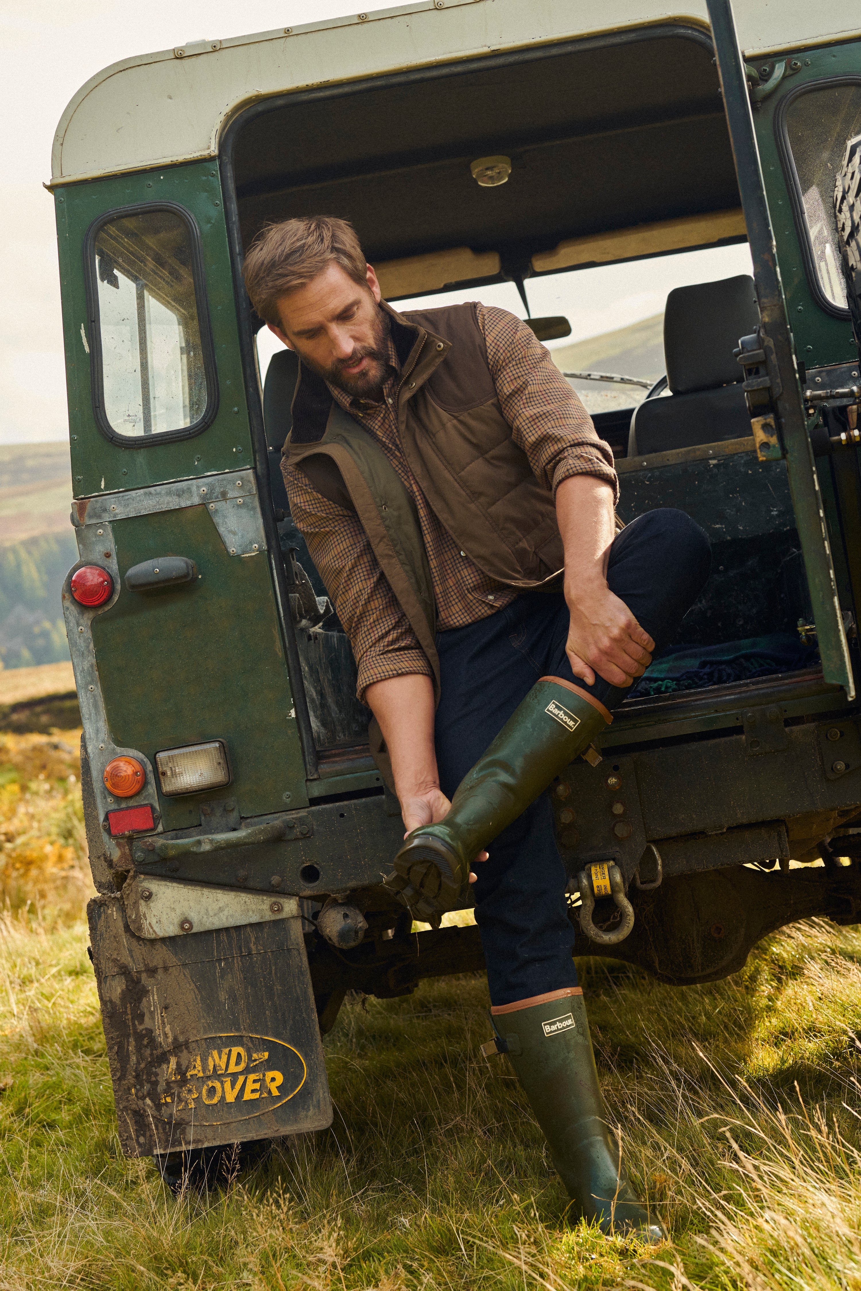 Barbour Tempest Men's Neoprene Wellington Boots Olive - Image 8