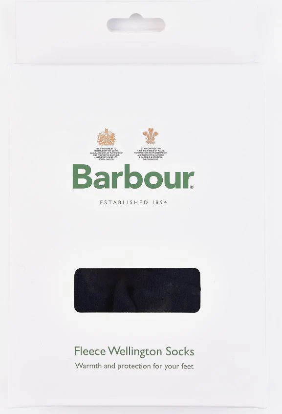 Barbour Unisex Fleece Wellington Socks Classic Navy - Image 2