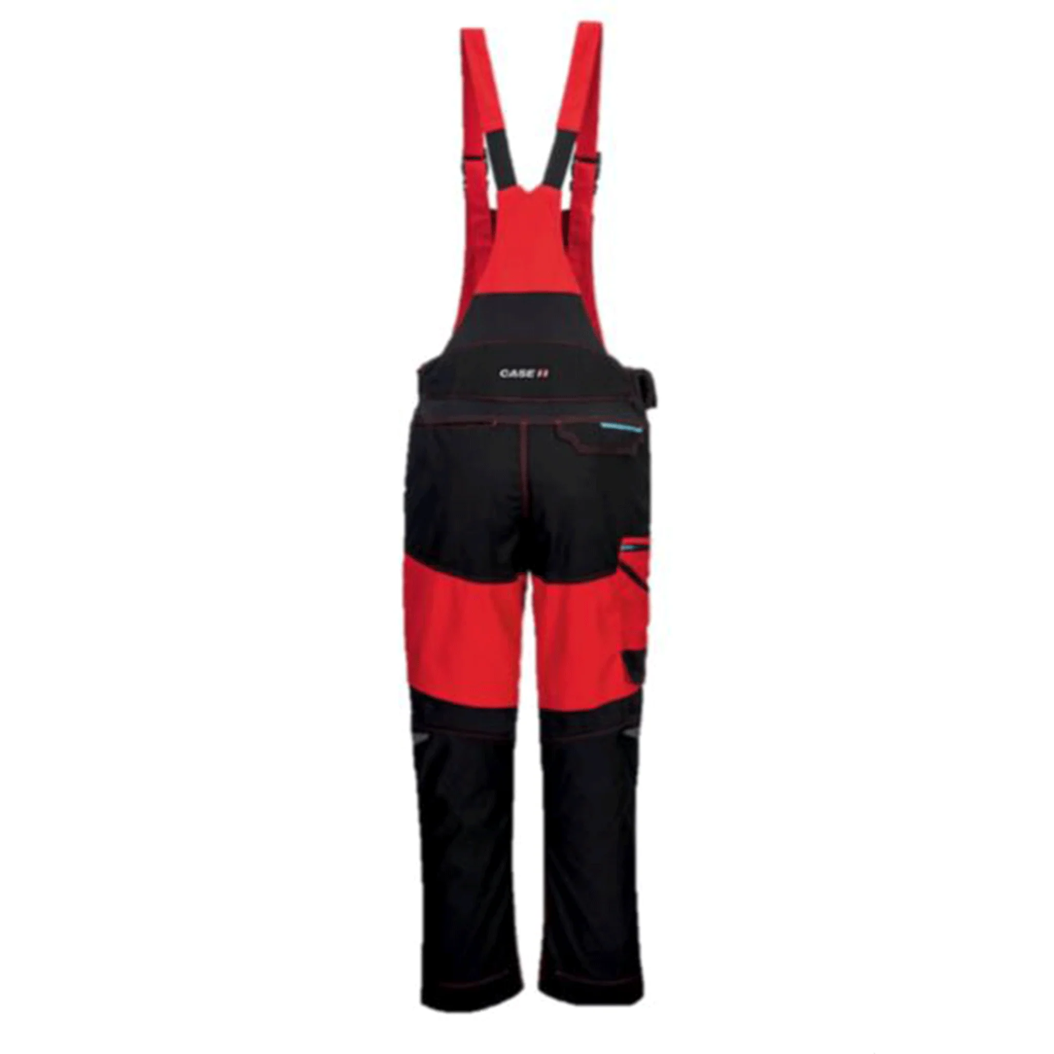 Case IH Premium HD Bib and Brace Overalls Red-Black - Image 3