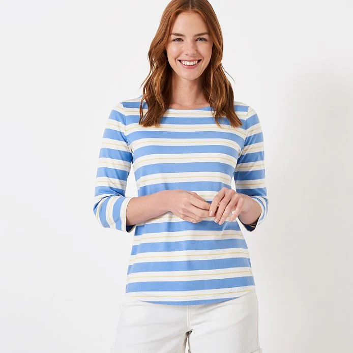 Crew Essential Breton Ladies Top Blue-Multi