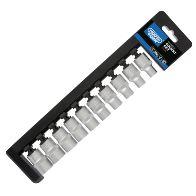 Draper 50236 10pc 1/2 Inch Square Drive Metric Socket Set