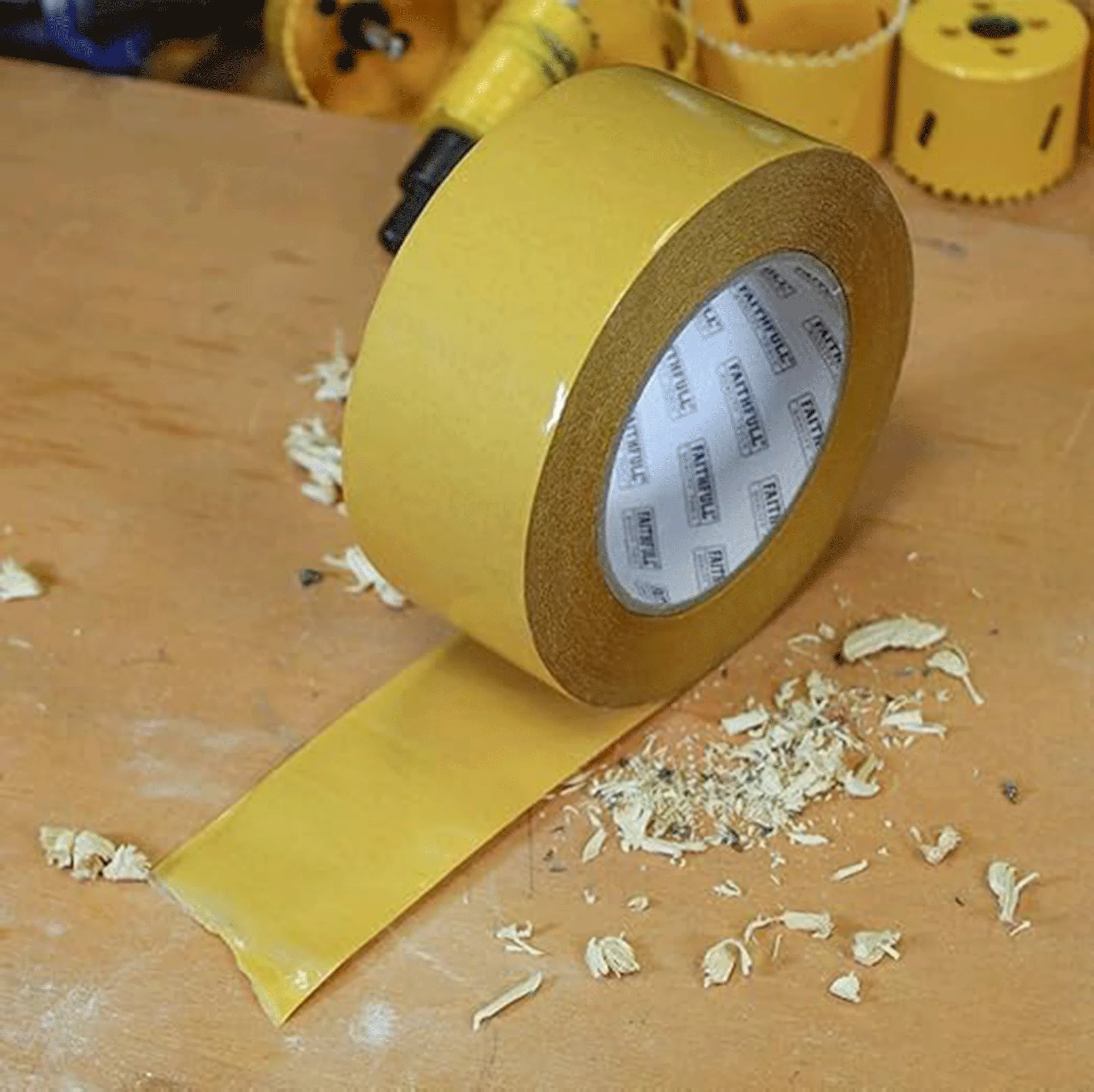 Faithfull Tools Heavy-Duty Double Sided Cloth Tape 50mmx25m - Image 2