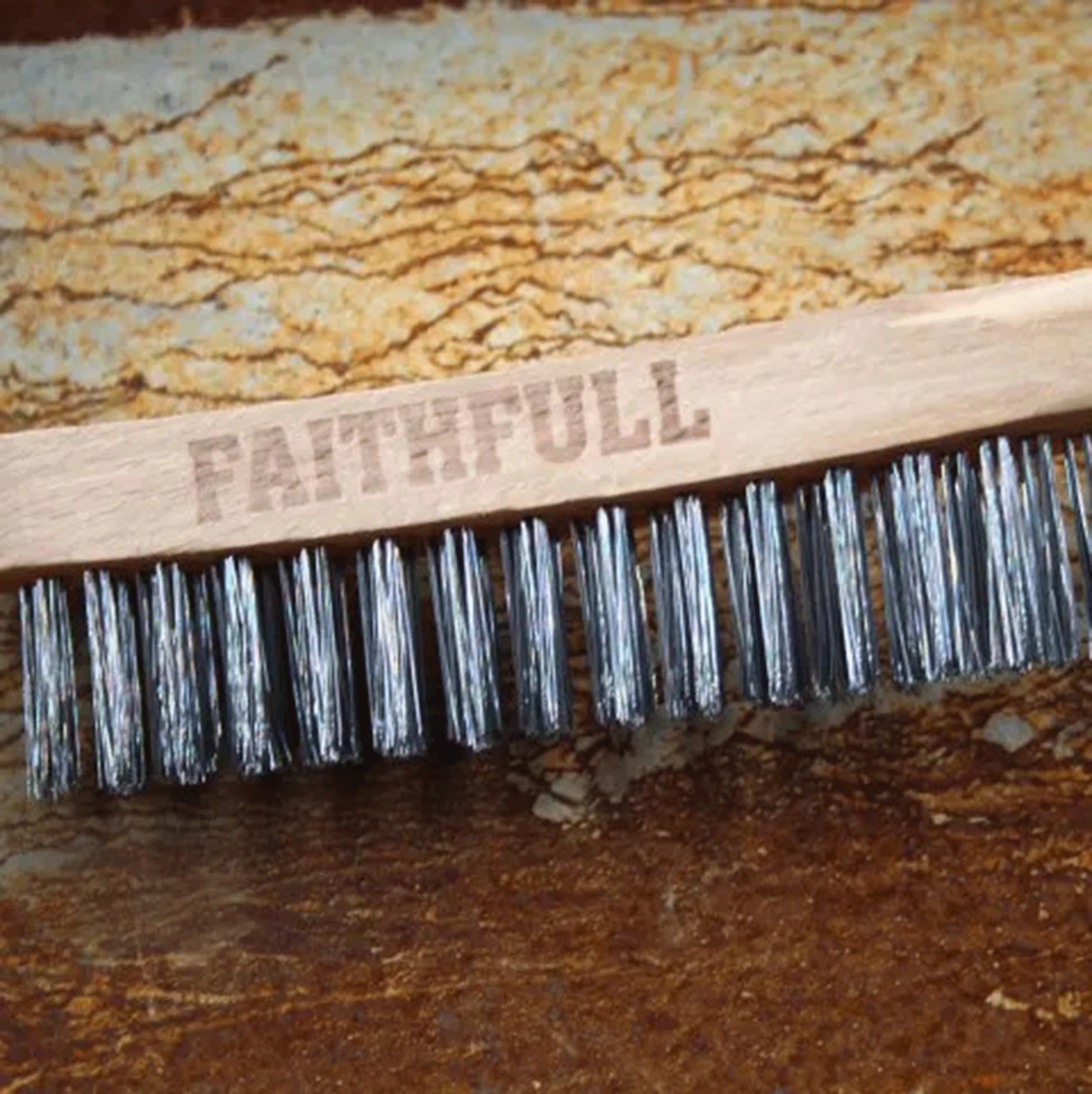 Faithfull Tools Heavy-Duty Scratch Brush - Four Row - Image 3