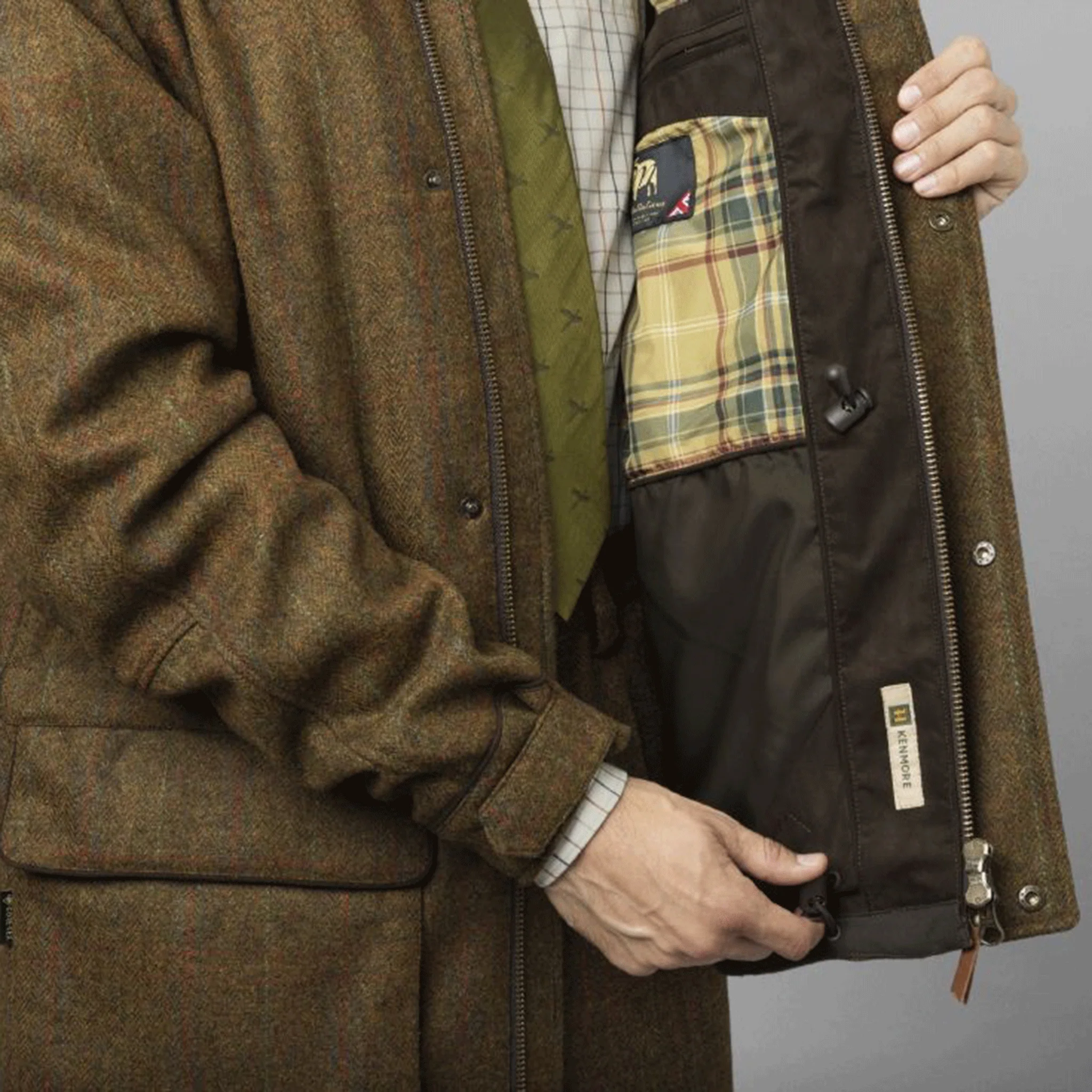 Harkila Kenmore GTX Tweed Jacket Terragon Brown - Image 4