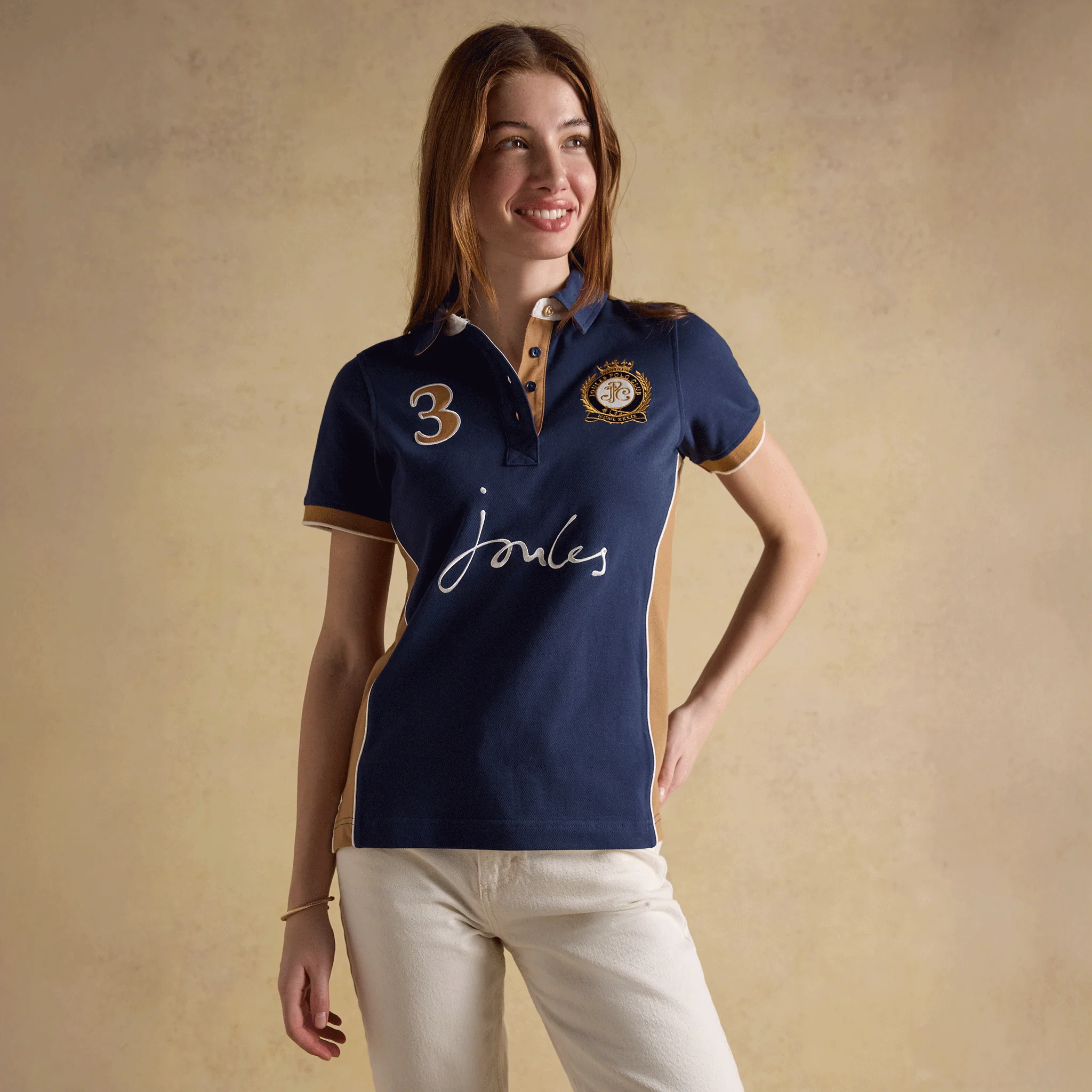 Joules Beaufort Polo Shirt in Navy - Image 2