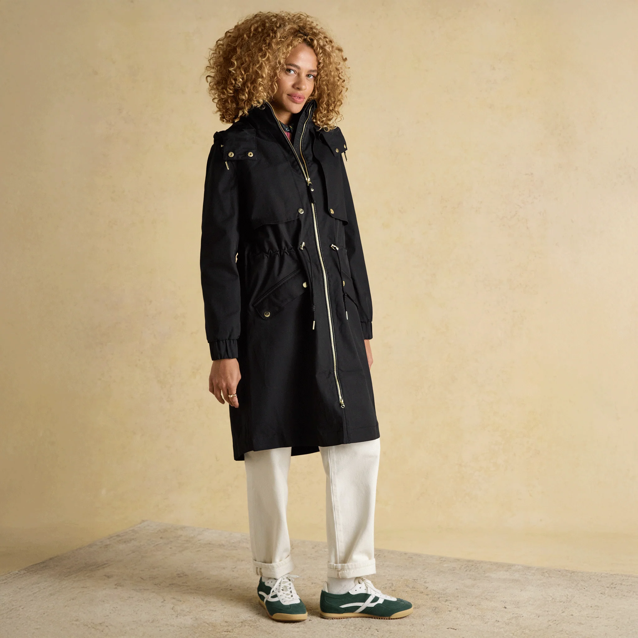 Joules Elbridge Black Waterproof Coat with Hood - Image 2