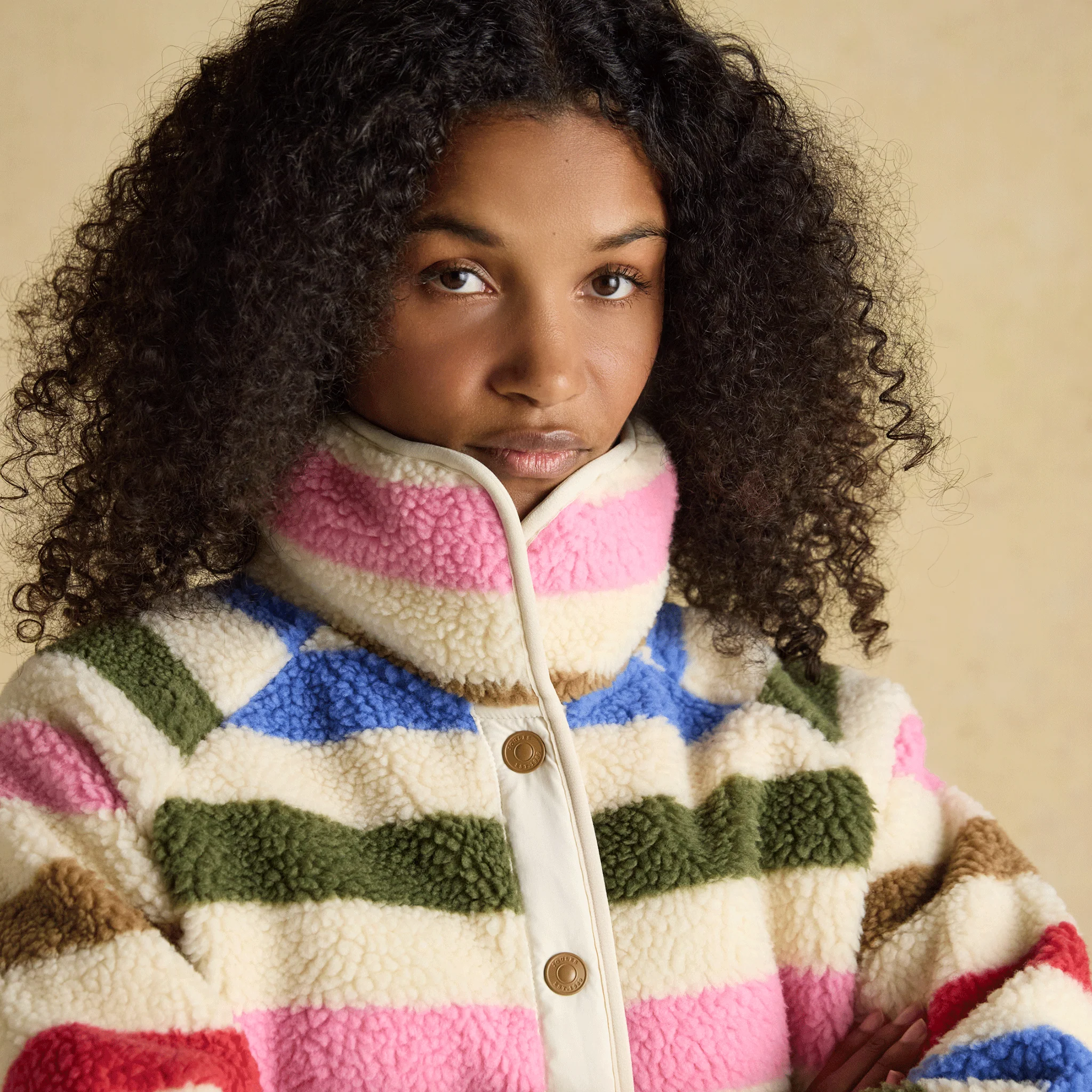 Joules Eva Fleece in Multi Stripe - Image 6