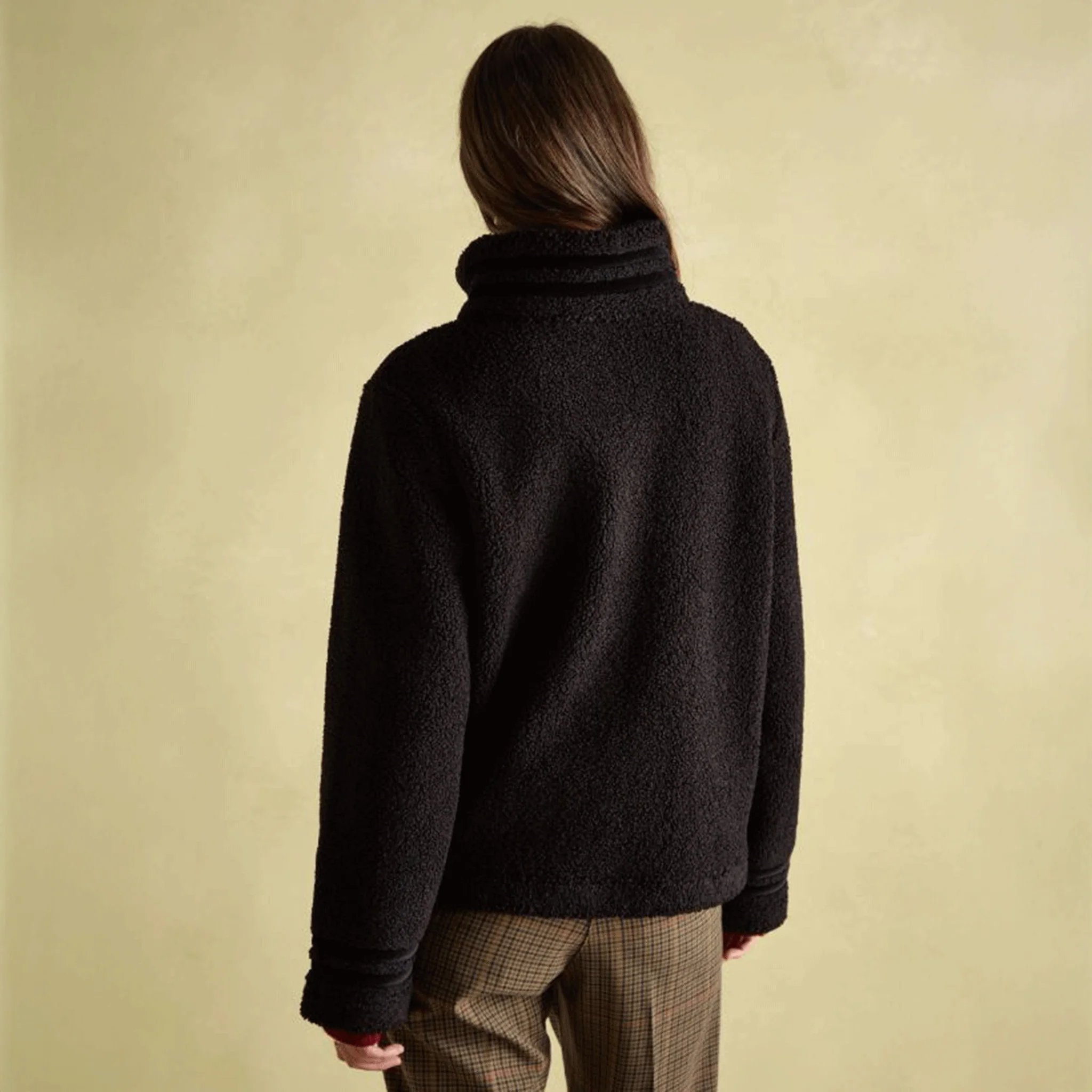 Joules Fleur Fleece Jacket Black - Image 4