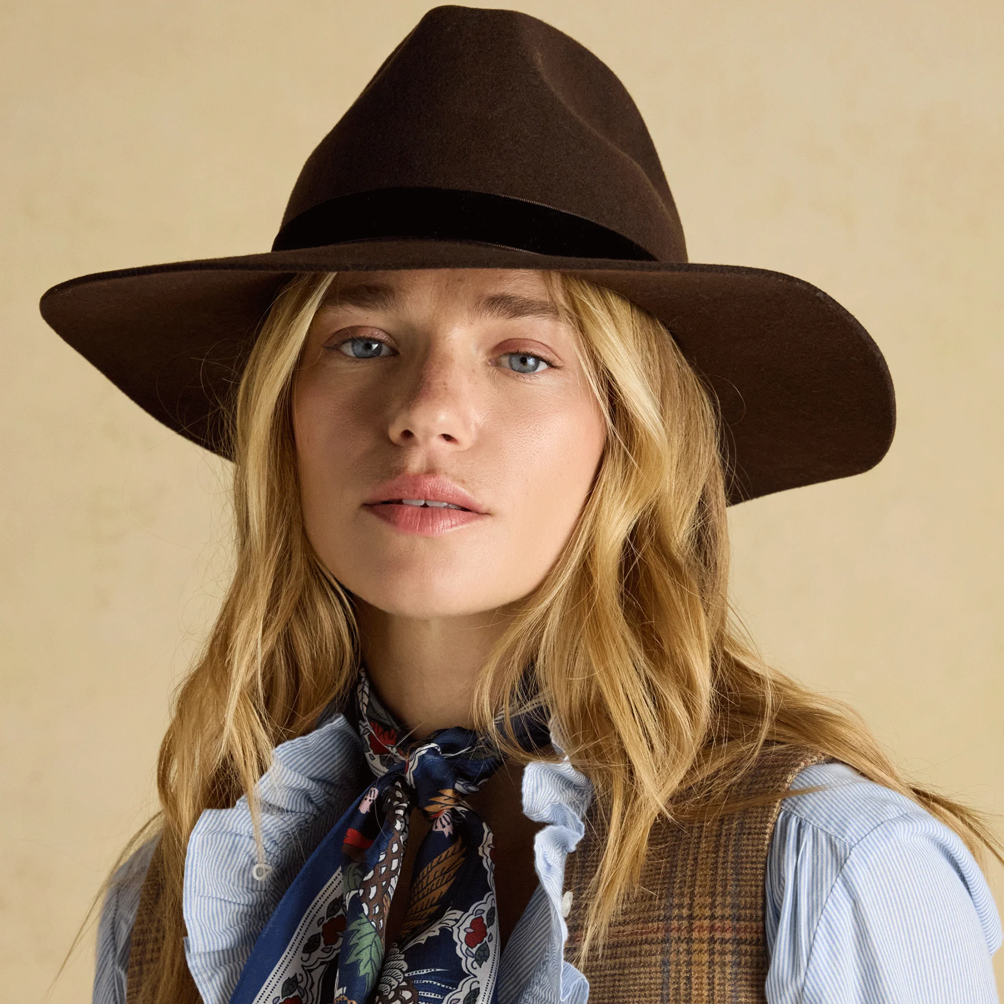 Joules Grove Wool Fedora Chocolate Brown - Image 2