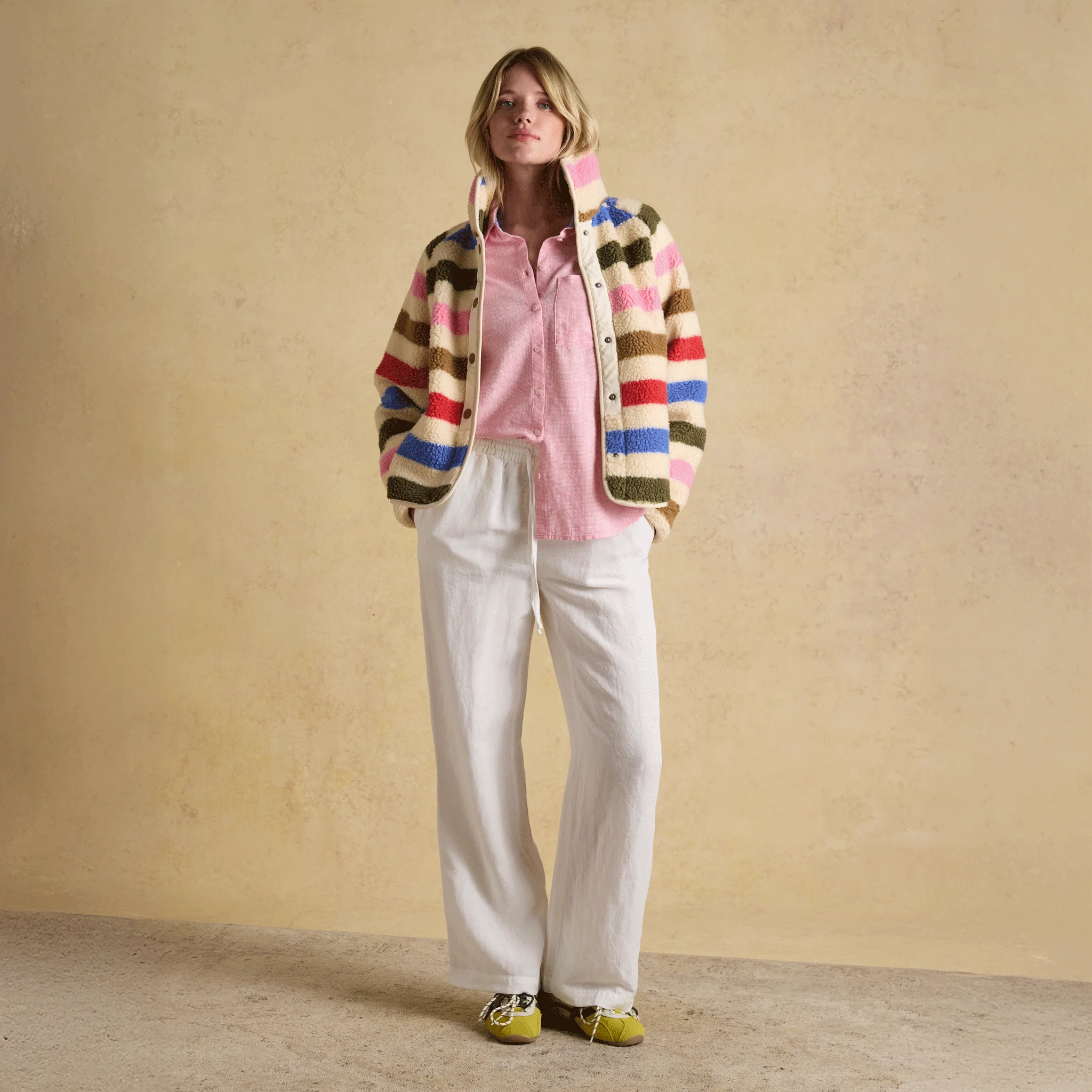Joules Ida Long Sleeve Shirt in Pink - Image 5