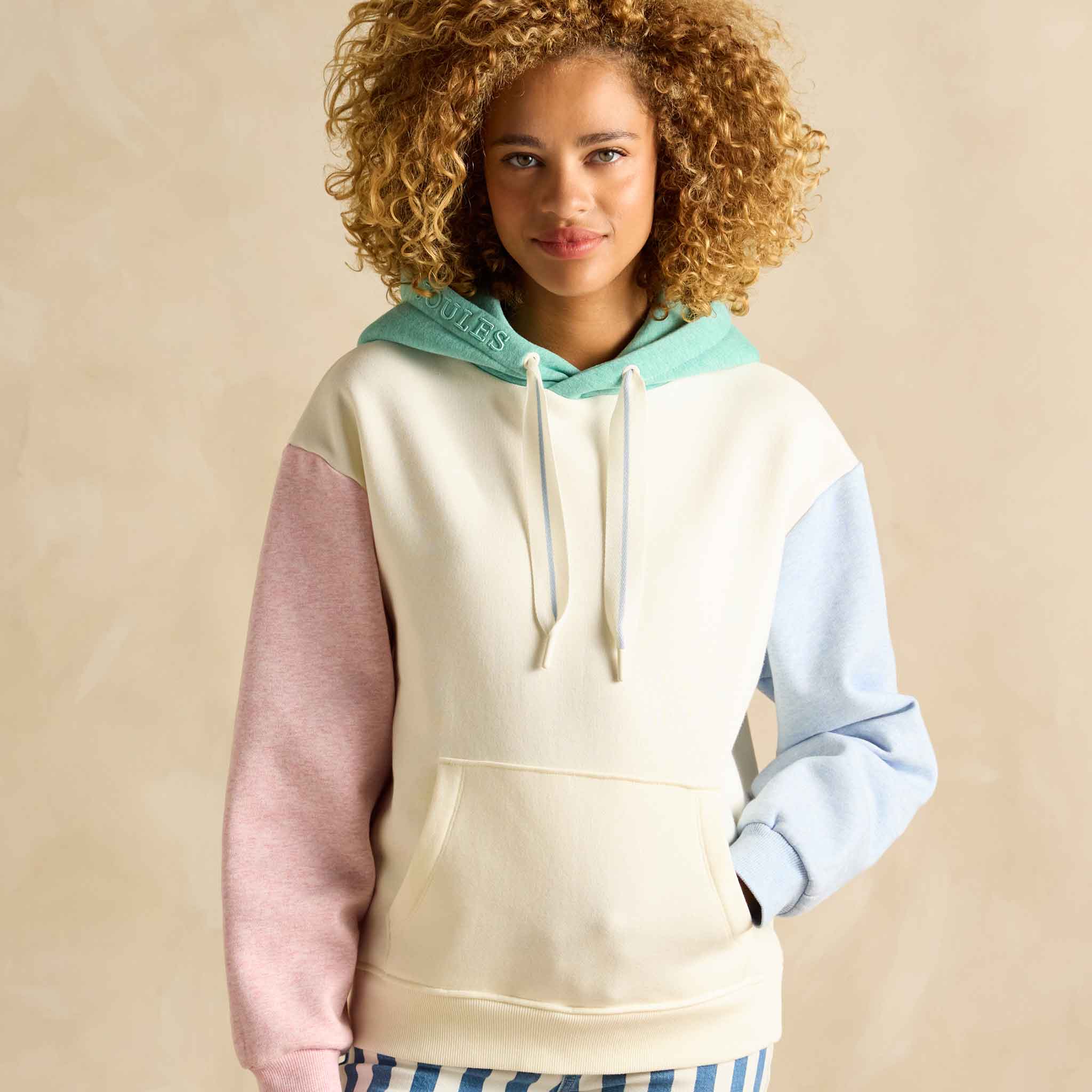Joules Milbourne Colour Block Marl Cotton Rich Sweatshirt - Image 2