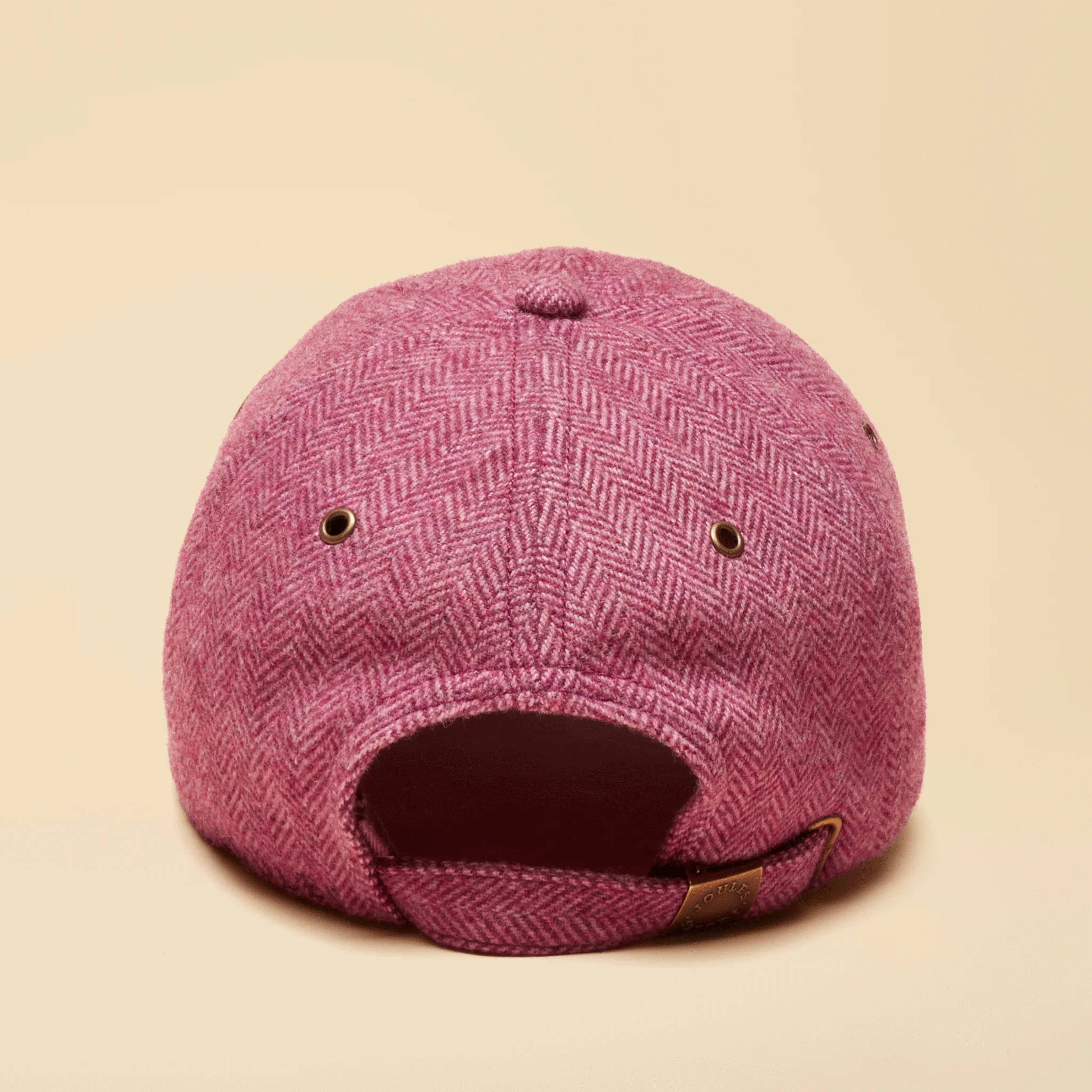 Joules Perry Unisex Plum Purple Tweed Baseball Cap - Image 2