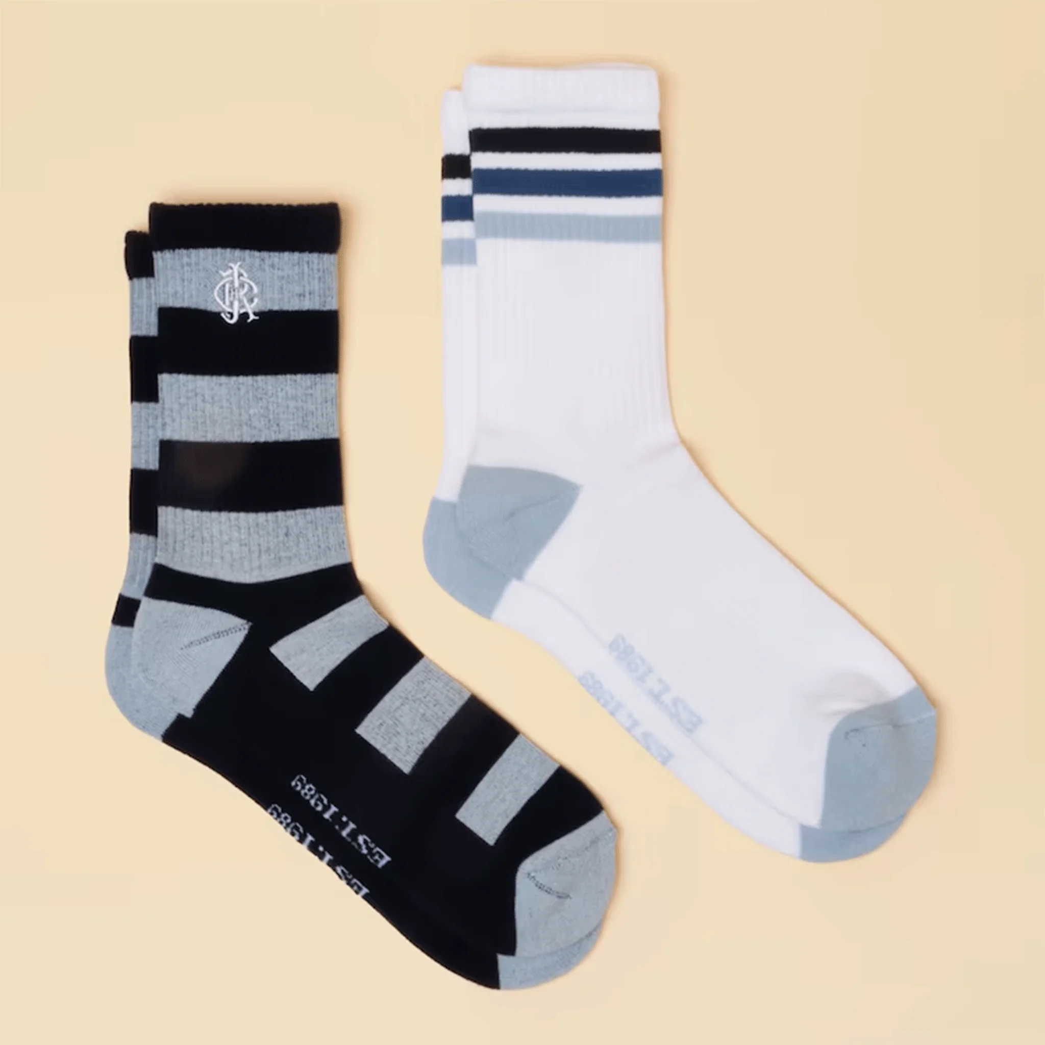 Joules Volley Socks Two Pack Blue