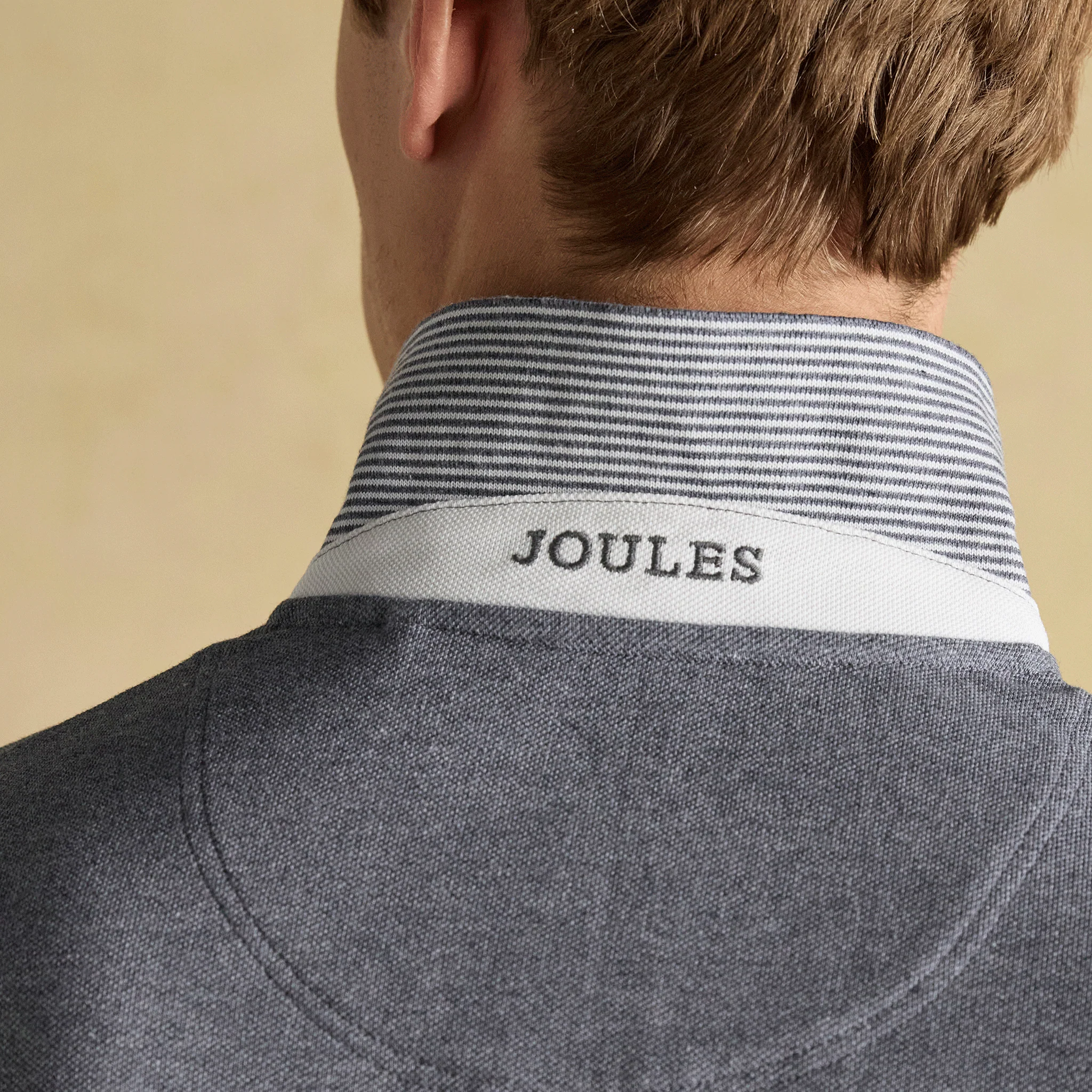 Joules Woody Cotton Pique Polo Shirt Grey - Image 4