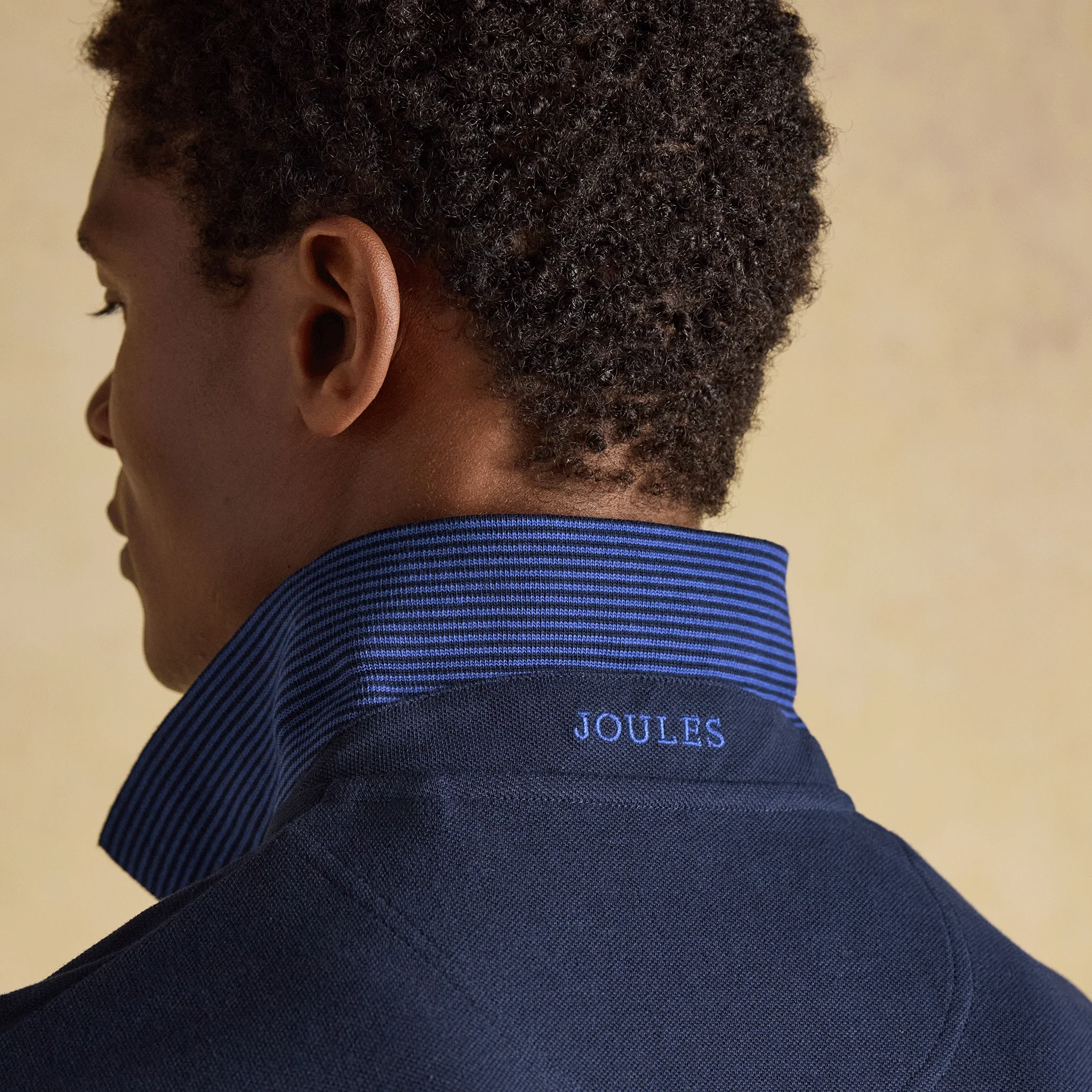 Joules Woody Cotton Pique Polo Shirt Navy - Image 4